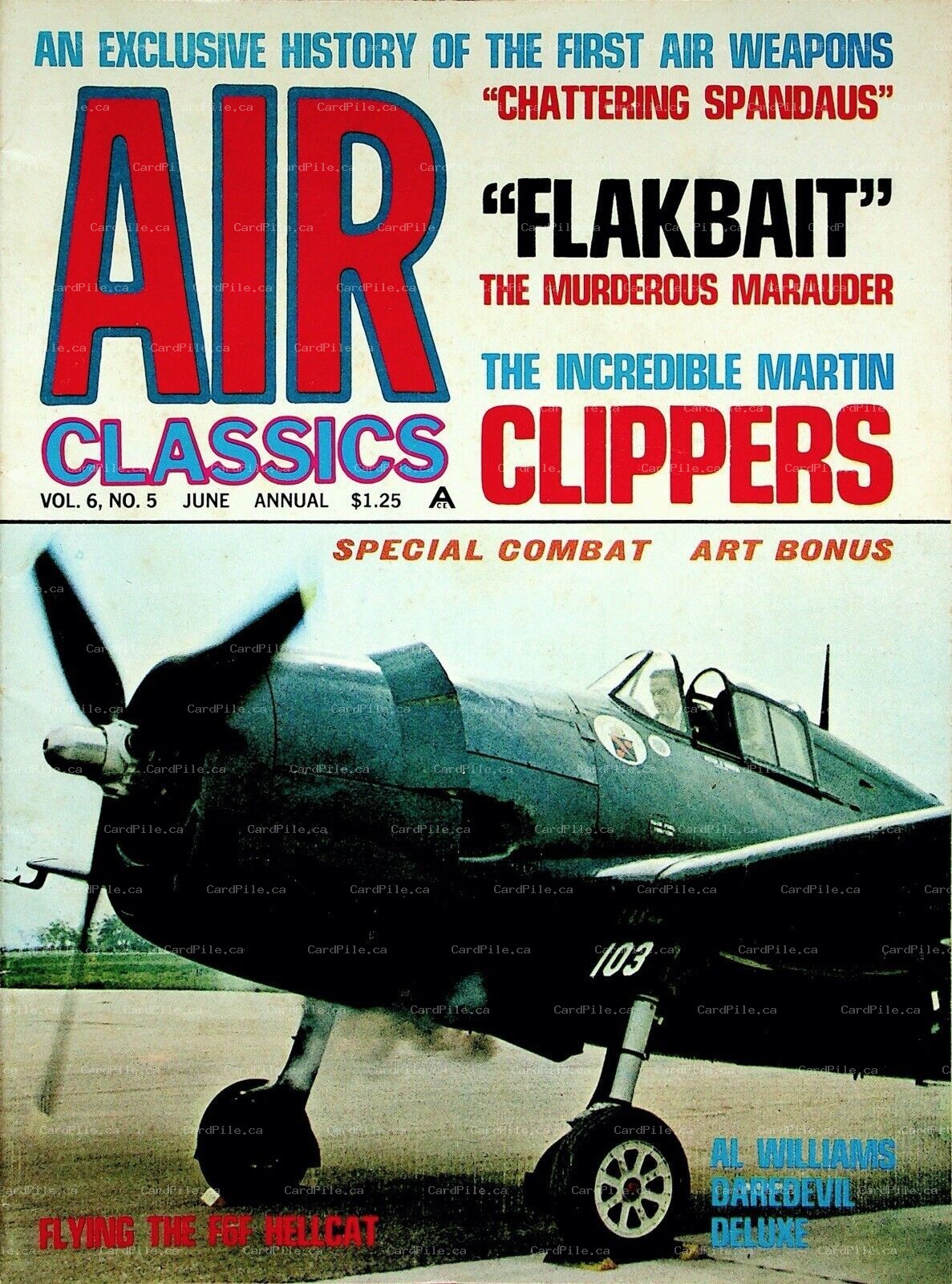 1970 Air Classics Vol.6 No.5 Flakbait Clippers FGF Hellcat China Clipper 
