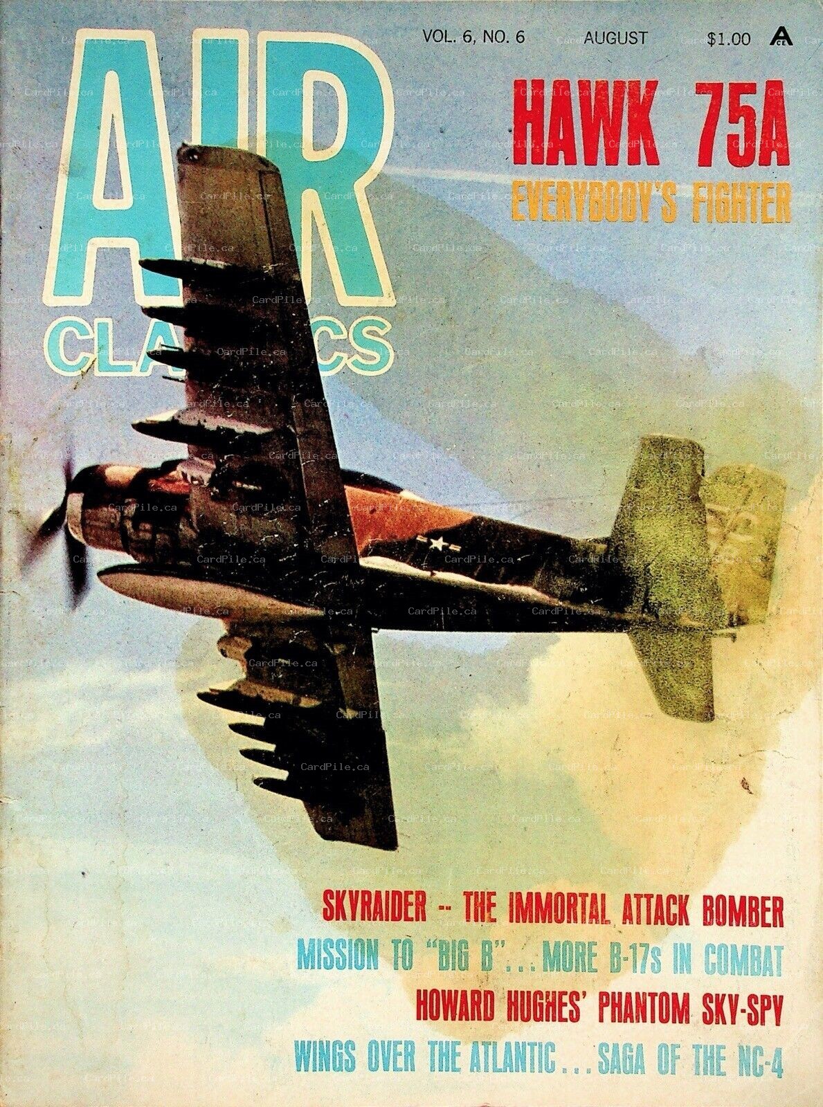 1970 Air Classics Vol.6 No.6 Hawk 75A Skyraider B17 Saga of the NC4