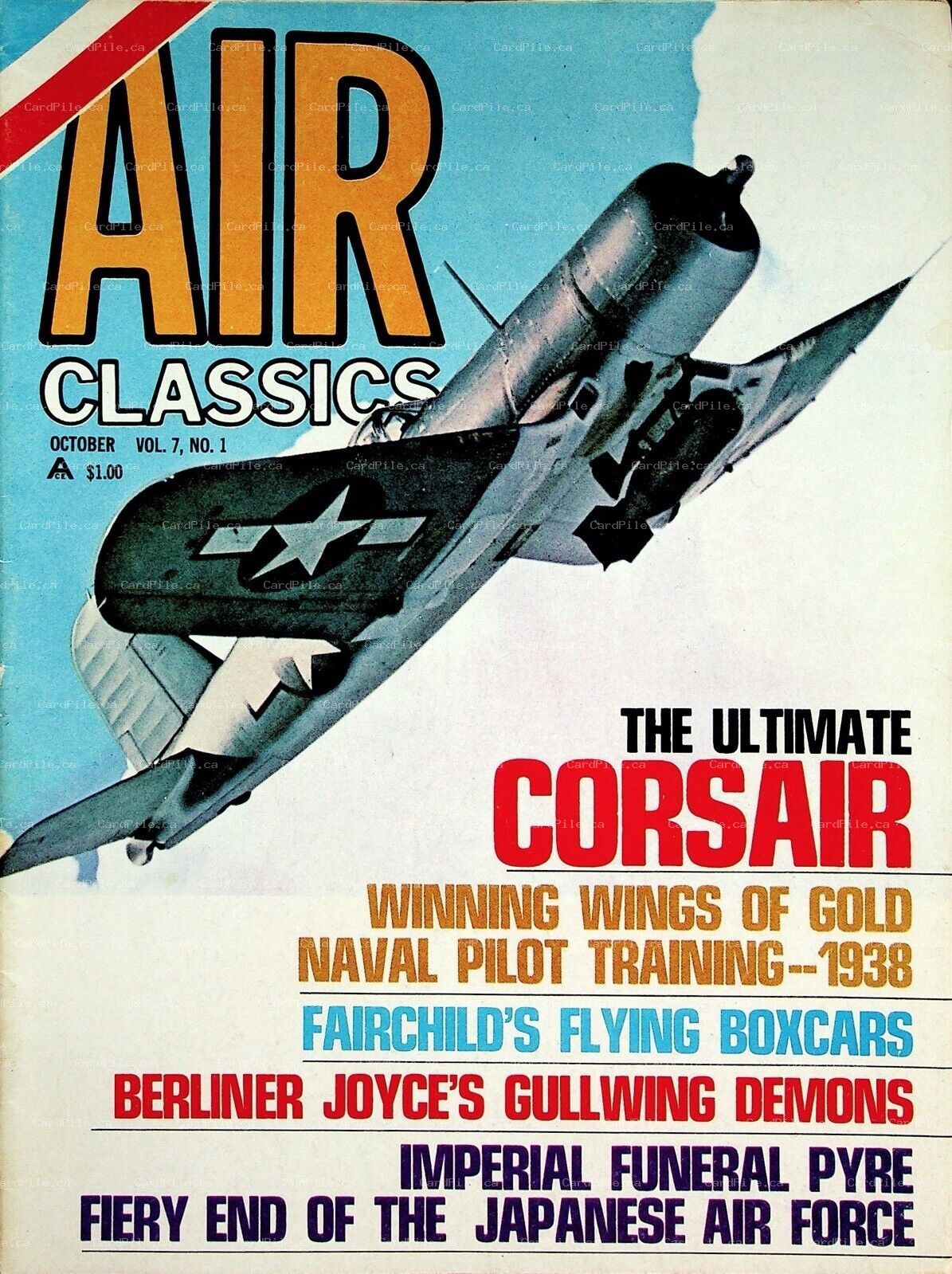1970 Air Classics Vol.7 No.1 Corsair Boxcars Japanese Air Force Gullwing