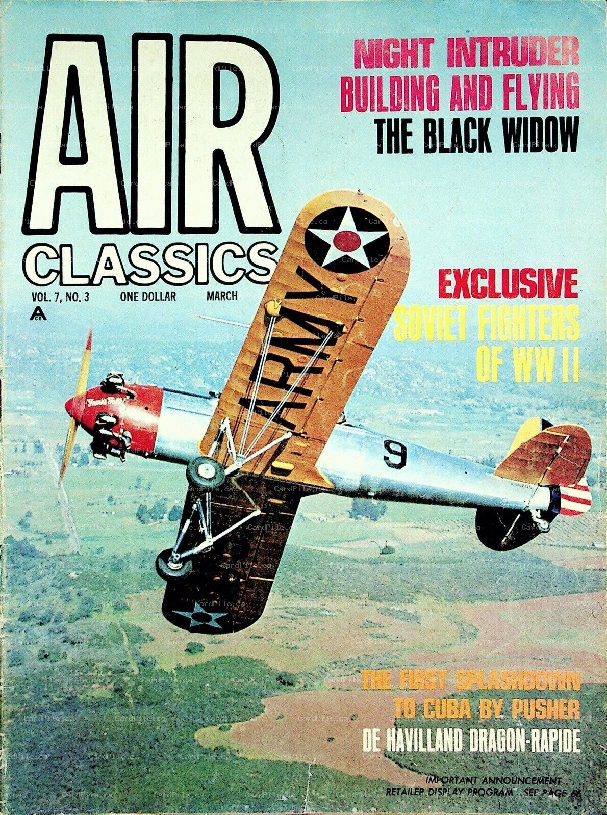 1971 Air Classics Vol.7 No.3 Black Widow Soviet Fighters Air Corps Ford