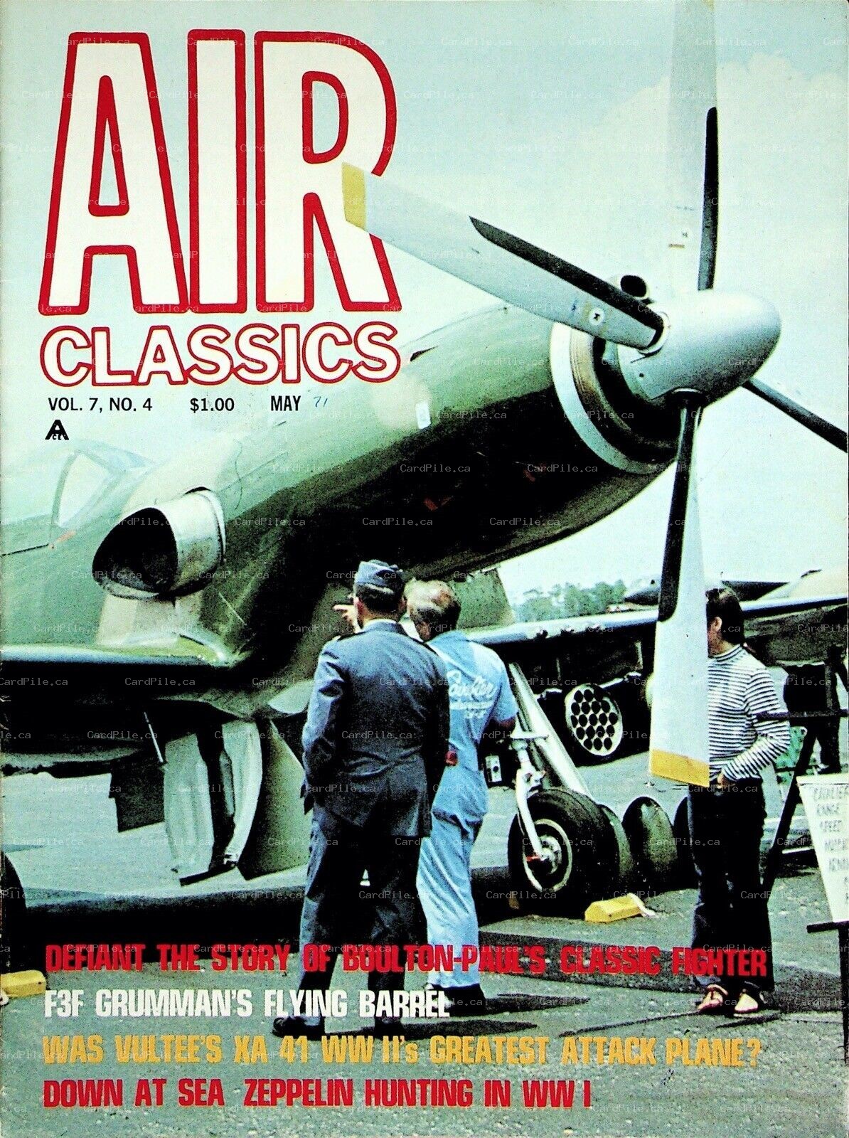 1971 Air Classics Vol.7 No.4 Grumman Vultees Zeppelin Hunting Mustang