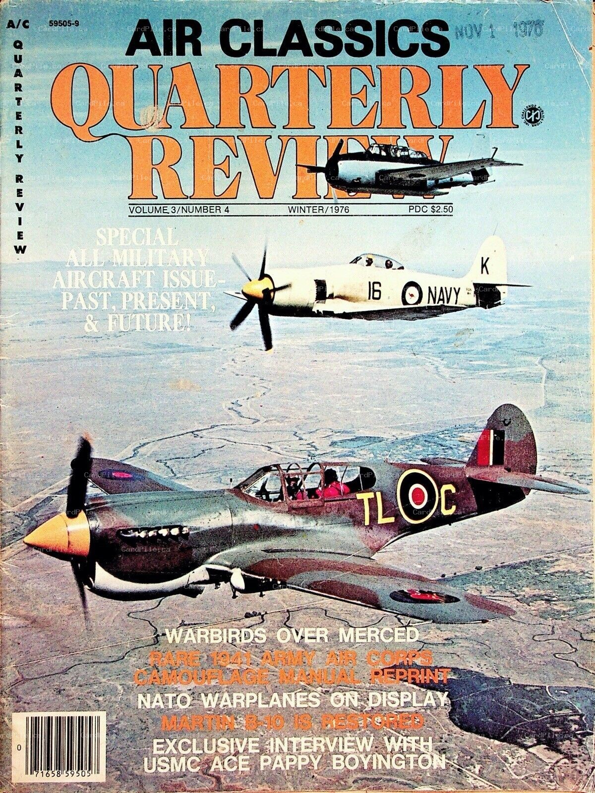 1976 Air Classics Vol.3 No.4 Quarterly Review Military Aircraft Issue Warbirds