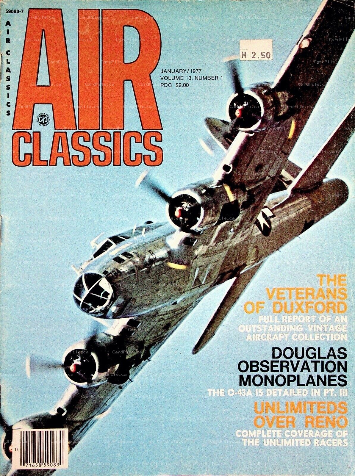 1977 Air Classics Vol.13 No.1 Veterans of Duxford Unlimiteds Over Reno Douglas