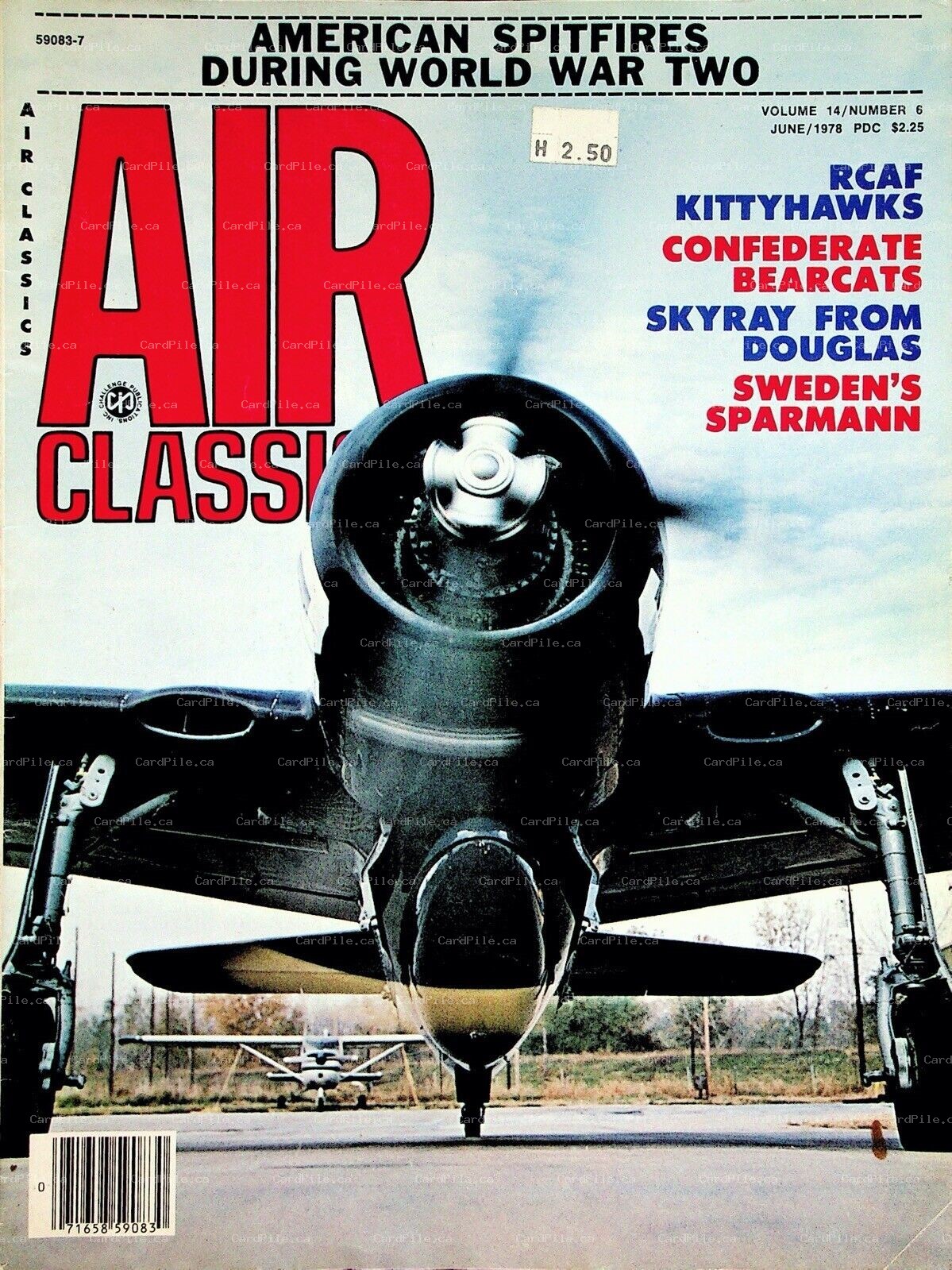 1978 Air Classics Vol.14 No.6 American Spitfires During WWII RCAF Kittyhawks