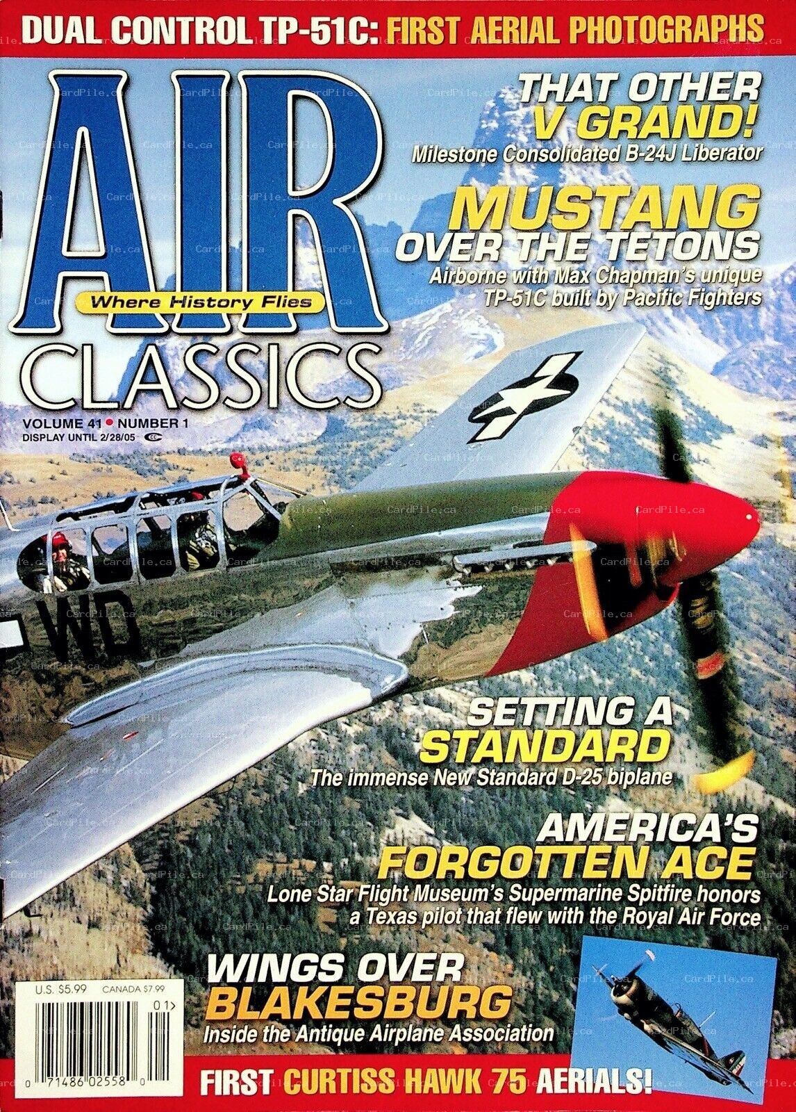 2005 Air Classics Vol.41 No.1 Dual Control TP-51C B-24J Liberator Mustang 