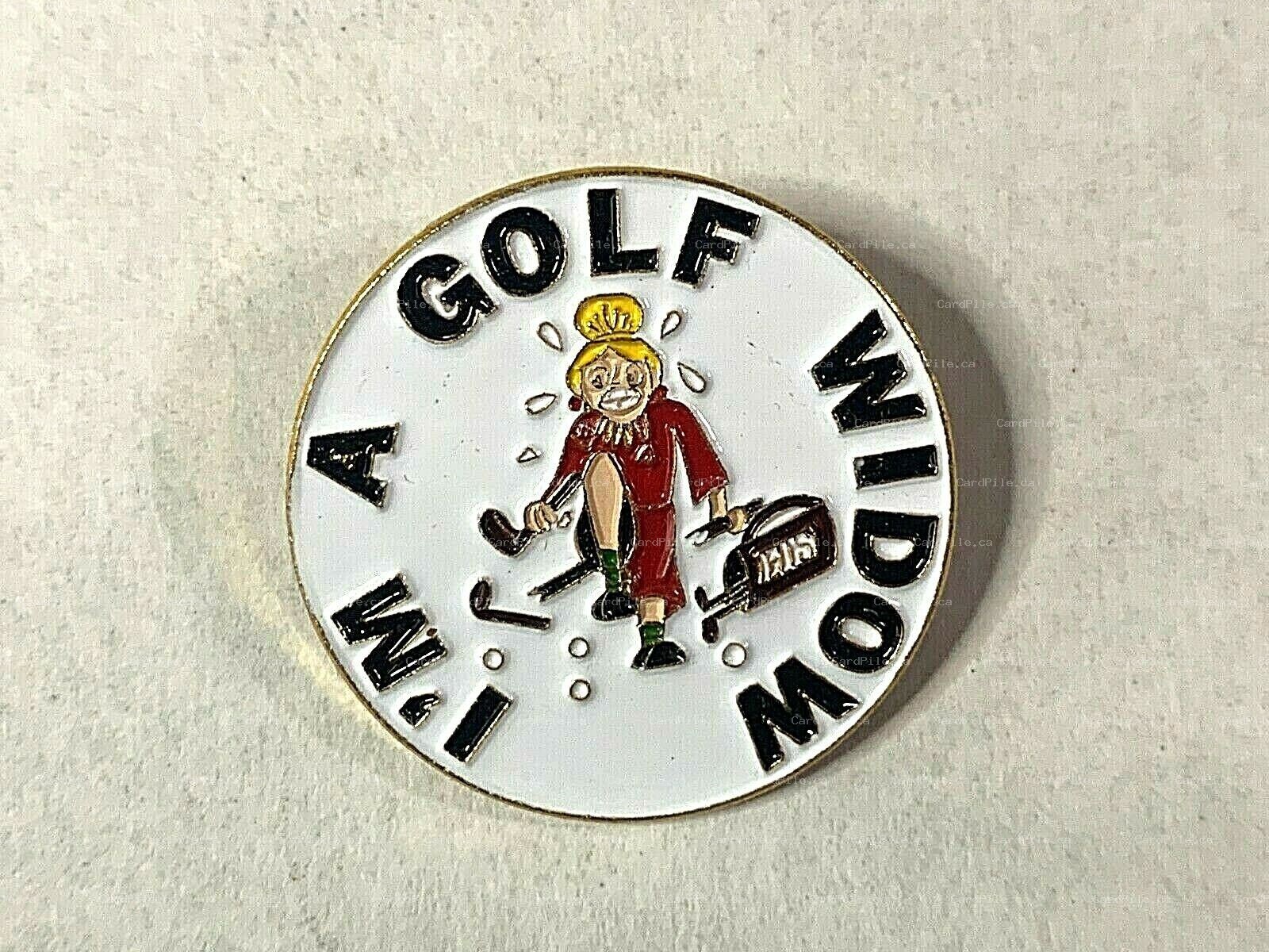 VINTAGE "I'm a Golf Widow" - Pinback Button