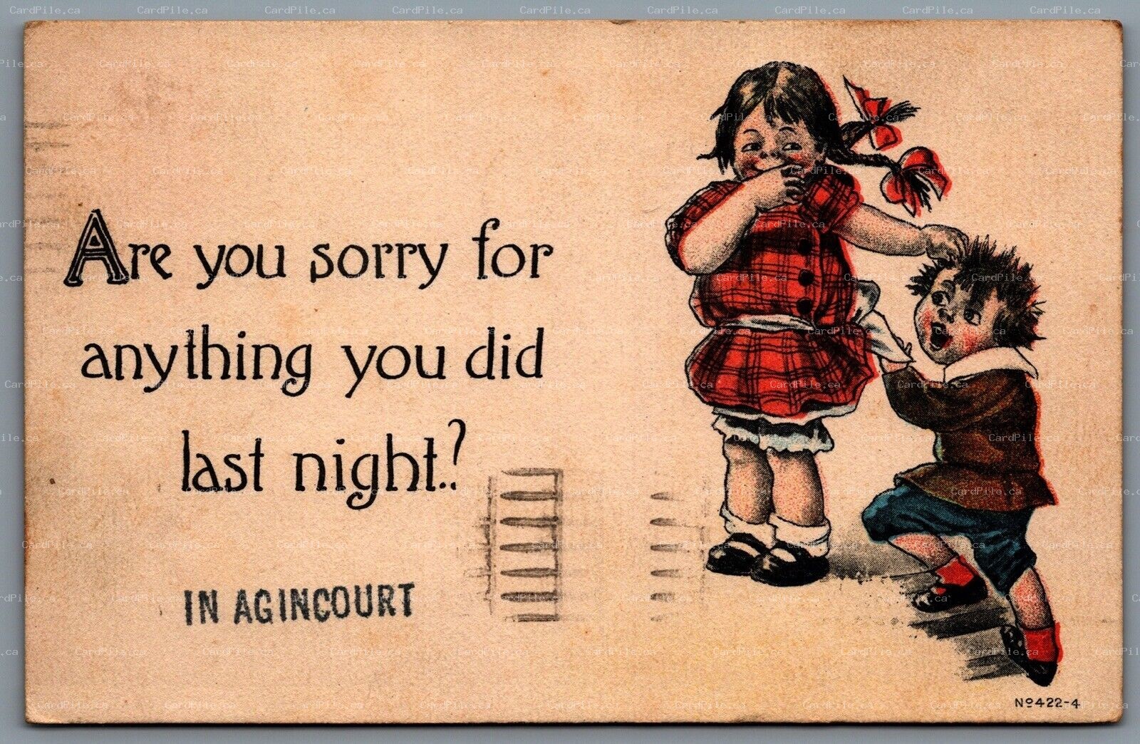 Postcard 1918 Agincourt Ontario Double Slogan Cancel Big Tractor Demo Cobourg
