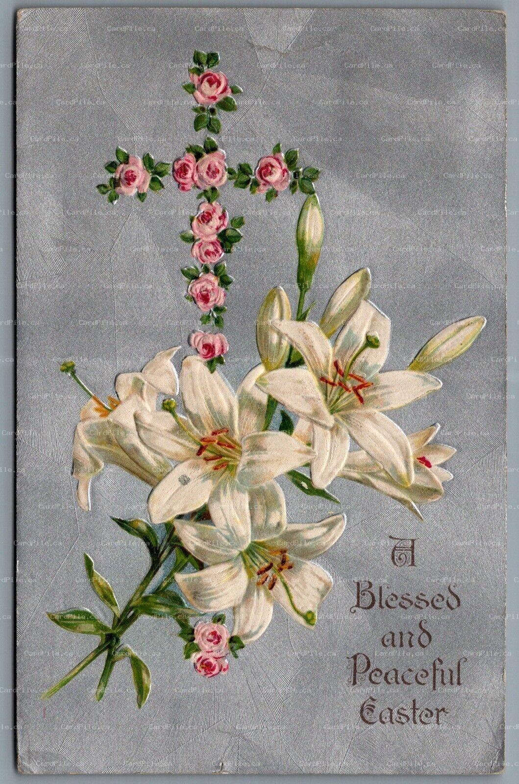 Postcard Easter c1909 Winsch Back A Blessed and Peaceful Easter CDS Cancel