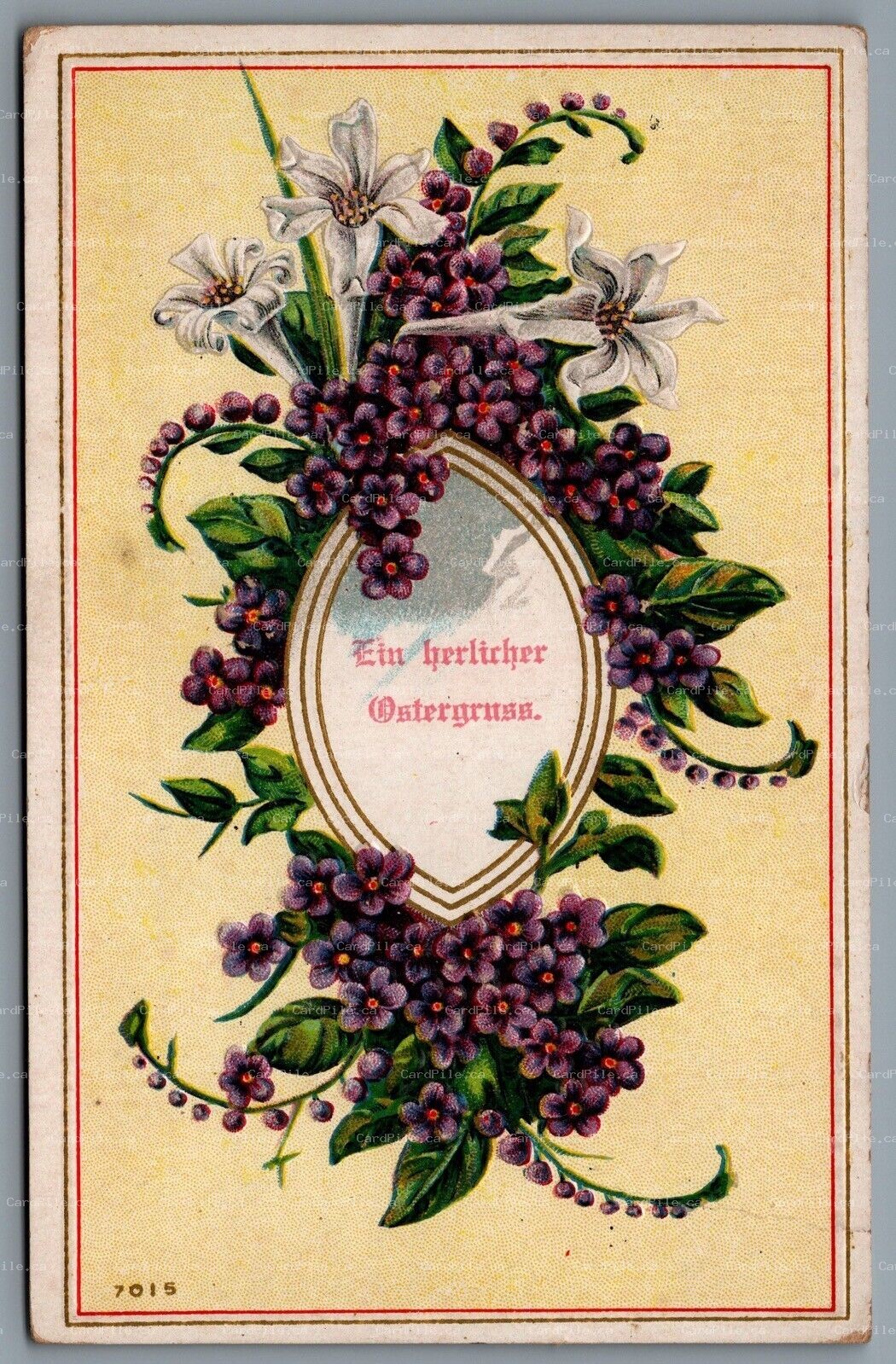 Postcard Easter c1911 Winsch Back Ein Herlirher Ostergruss CDS Cancel Tavistock