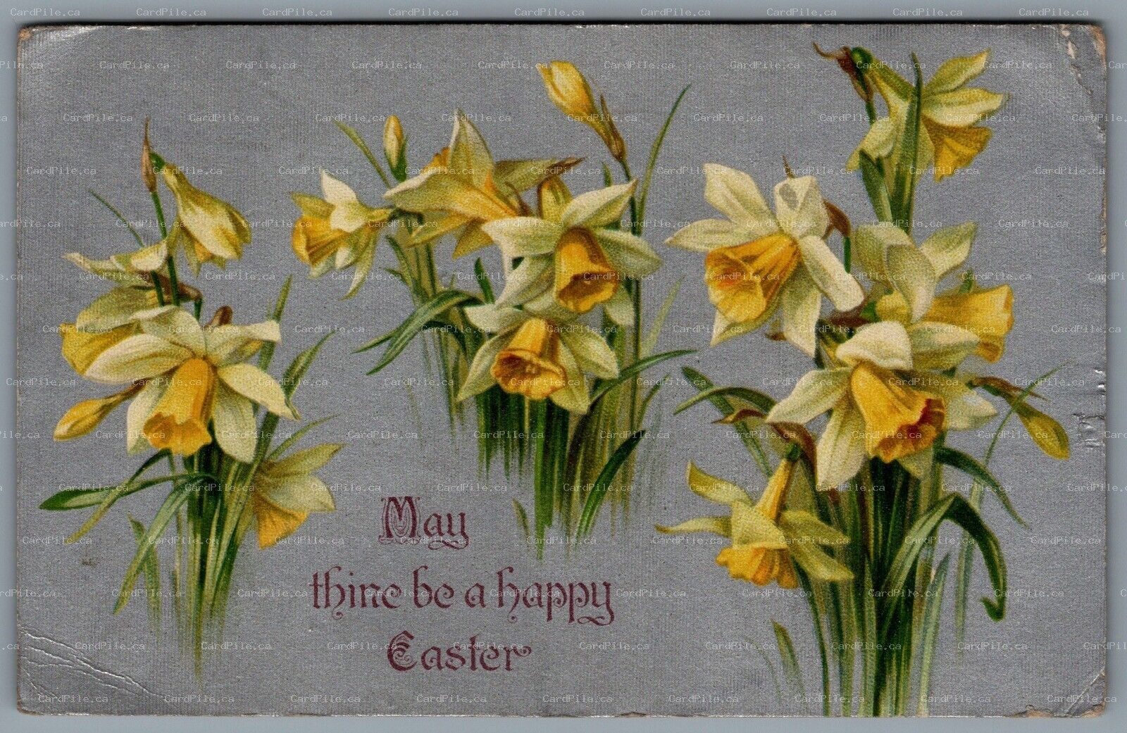 Postcard Easter c1915 Winsch Back May There Be A Happy Easter Split Ring Cancel