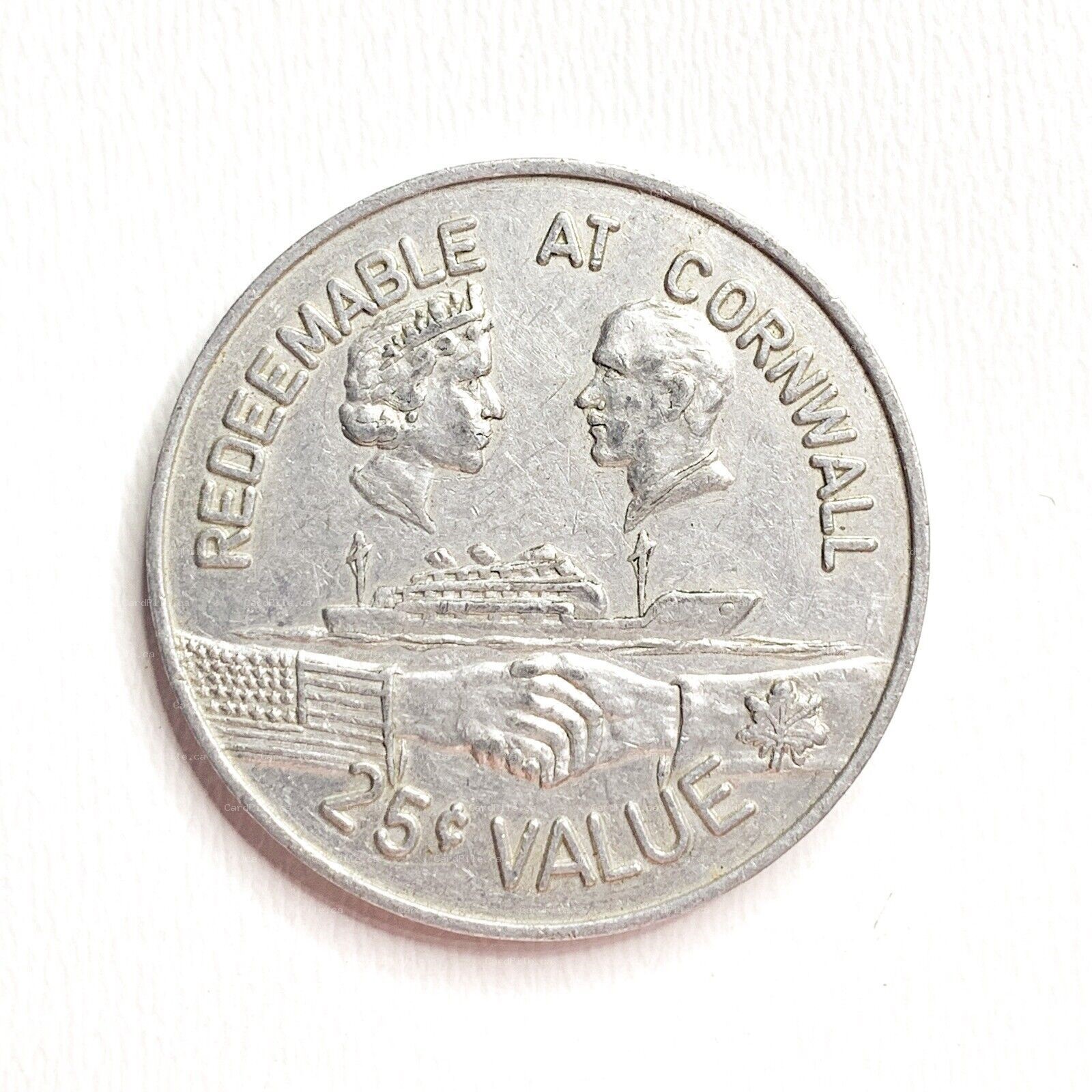 VINTAGE 1959 Cornwall Canada Royal Opening of St. Lawrence Seaway 25c Token