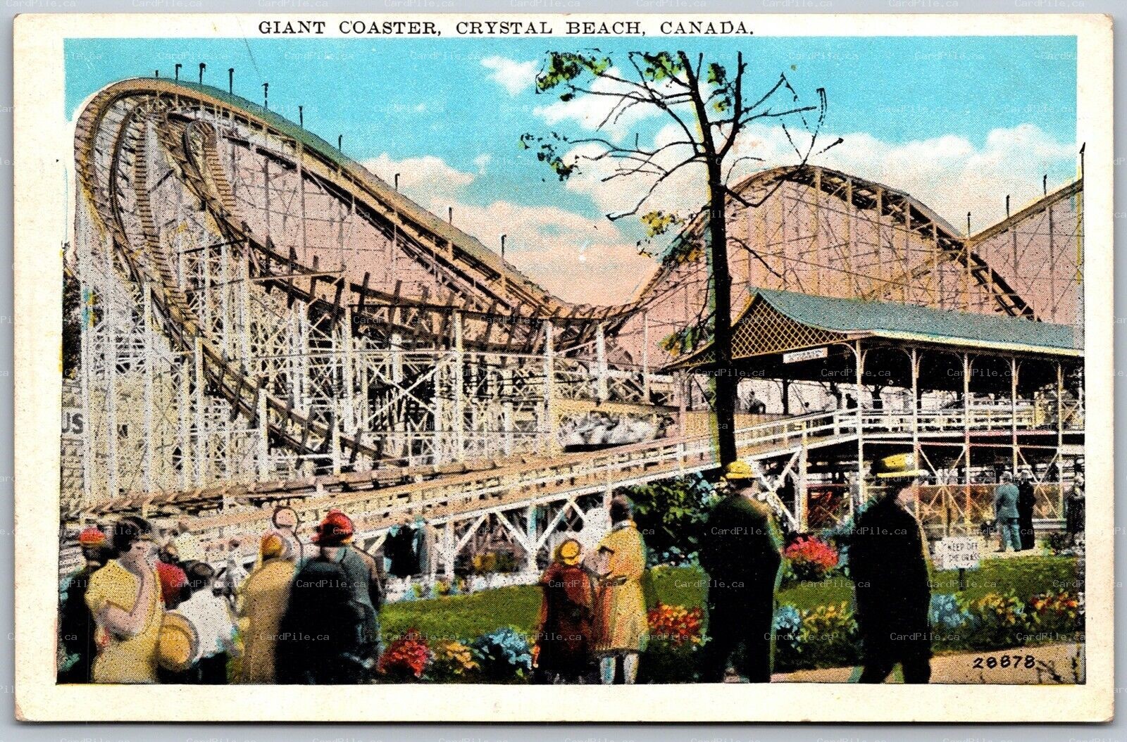 Postcard Crystal Beach Ontario c1920s Giant Coaster Fort Erie