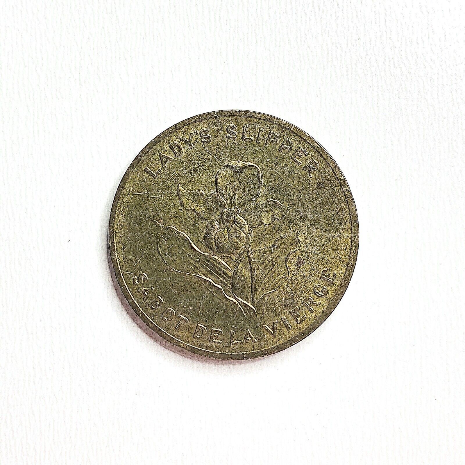 VINTAGE 1960s PEI Canada Provincial Flower Lady’s Slipper Shell Gas Promo