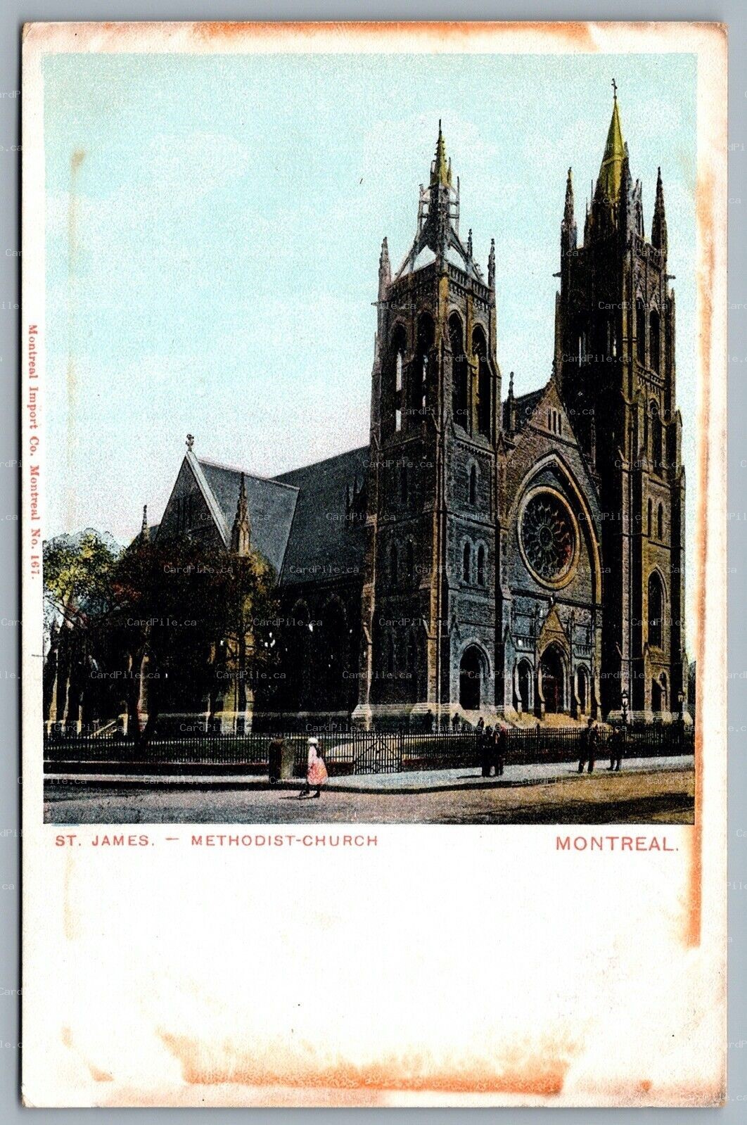 Postcard Montreal Quebec c1906 St. James Methodist Church Built 1889