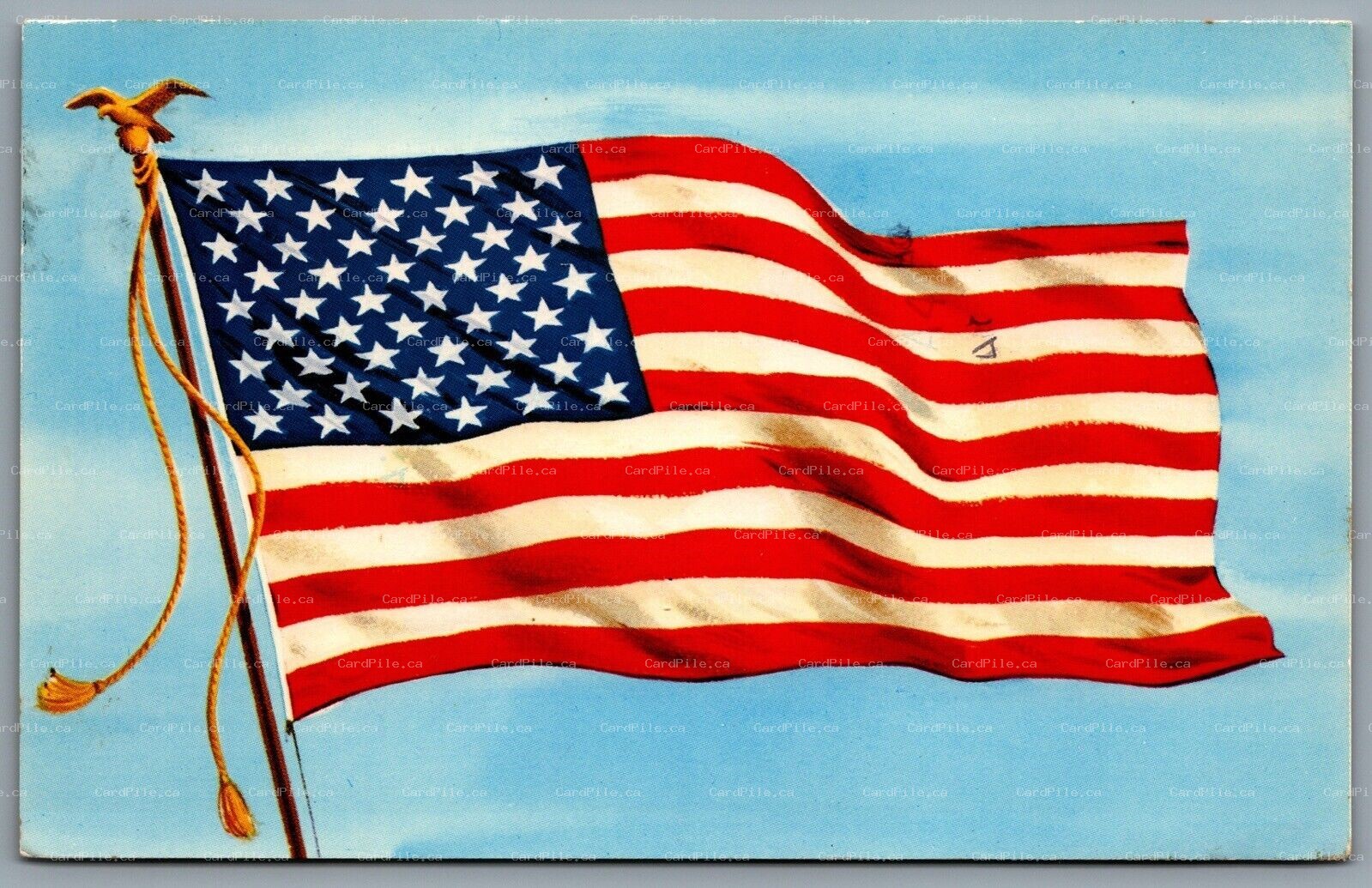 Postcard Patriotic c1980s American Flag National Flag United States of America