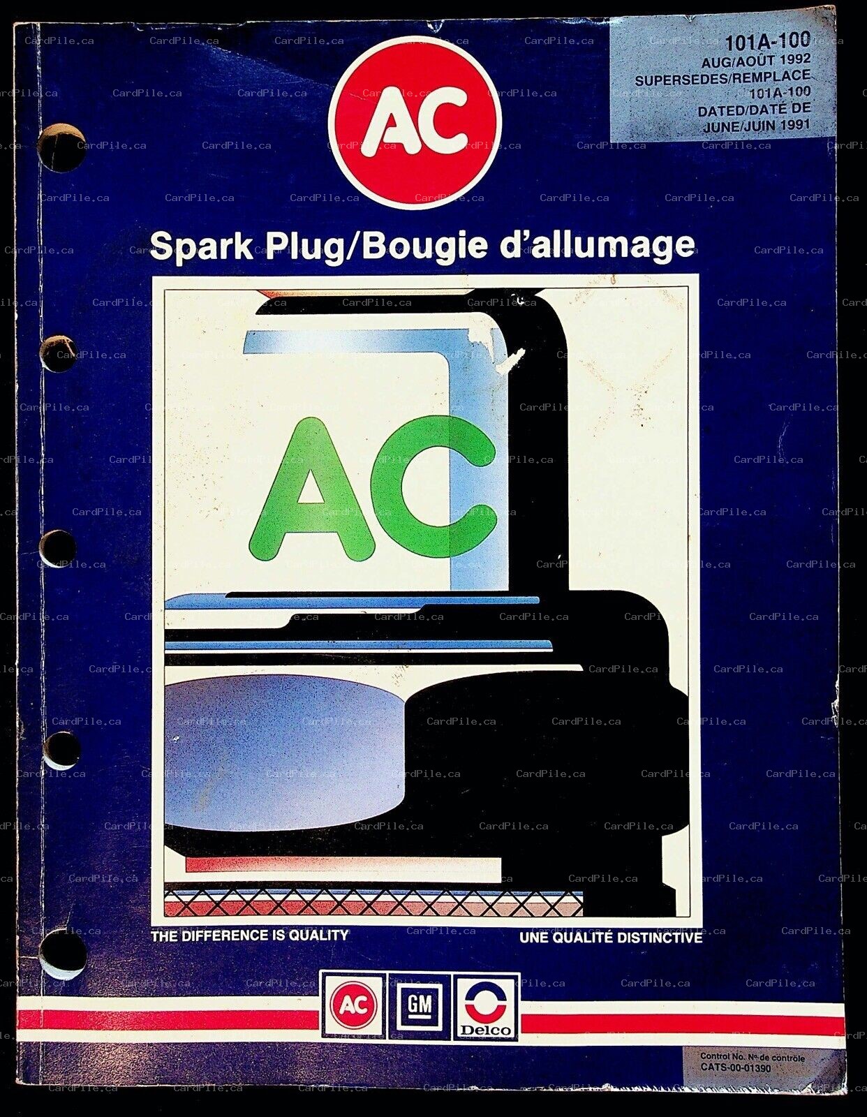 1991 June AC Delco General Motors Spark Plug Catalog 101A-100 Paperback