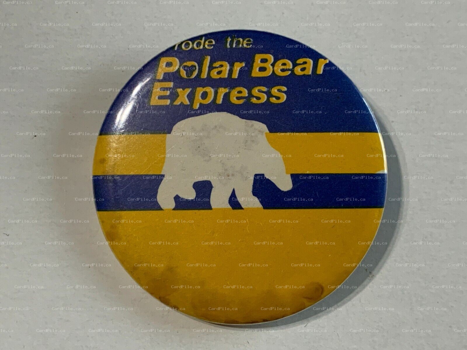 VINTAGE 1970-1980s Ontario Northland Railway Polar Bear Express Pinback Button