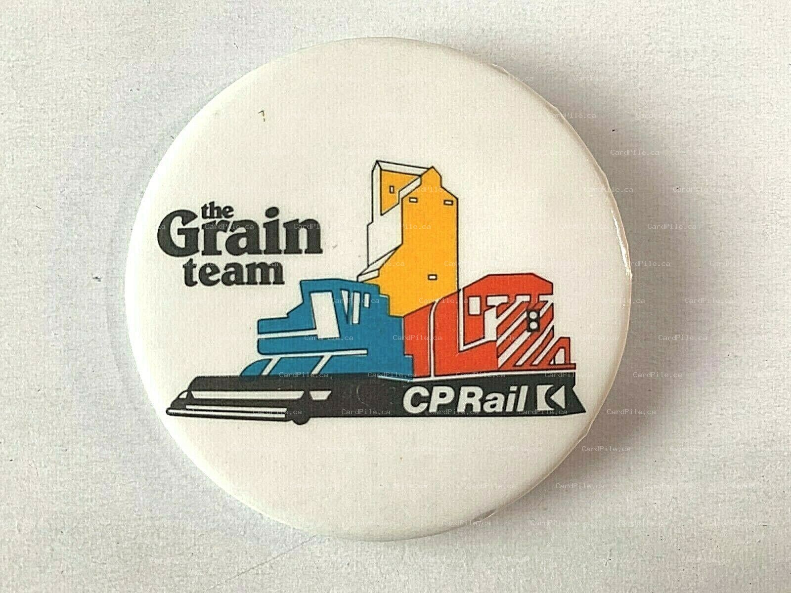 VINTAGE CP Rail - The Grain Team - Canadian Pacific Railways - Pinback Button