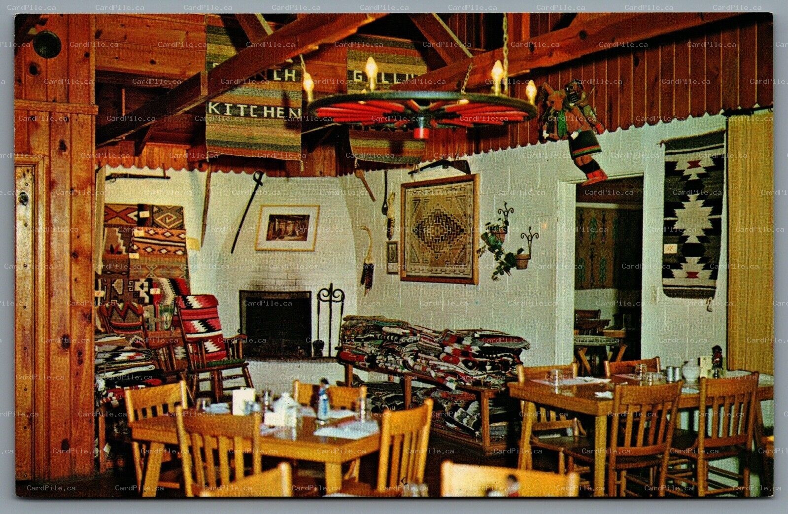 Postcard Gallup NM c1960s The Ranch Kitchen Corner of Indian Shop Route 66 