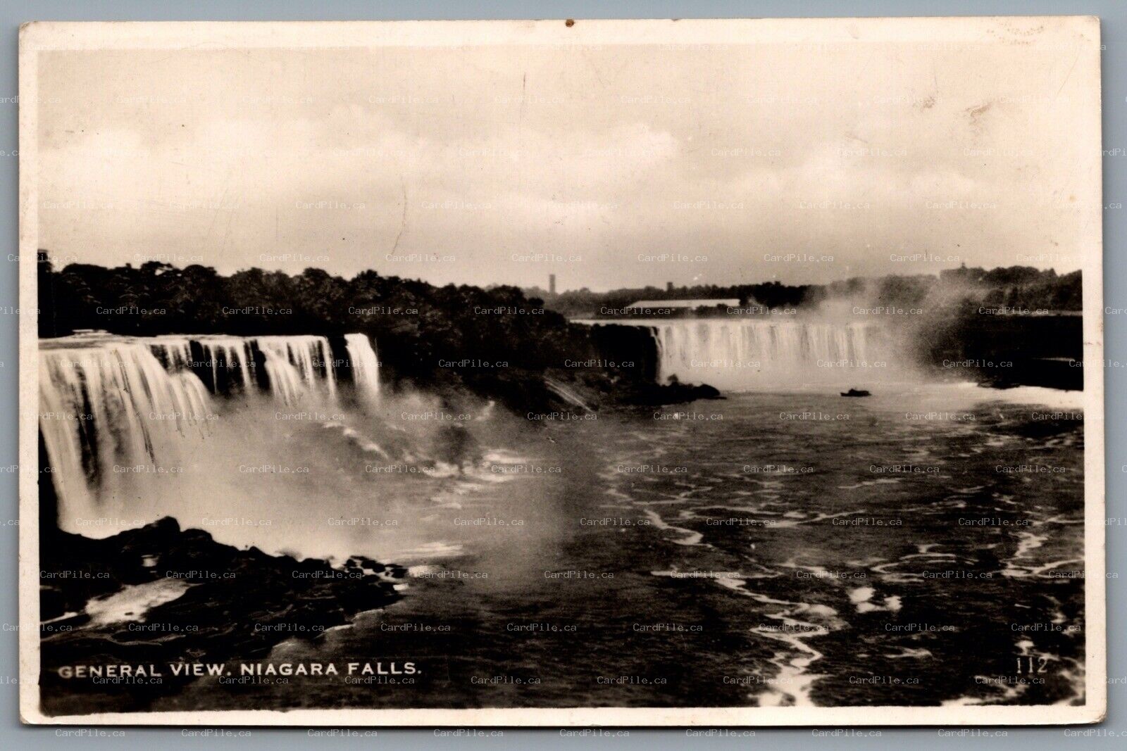 Postcard RPPC c1944 Niagara Falls Ontario General View Of The Falls