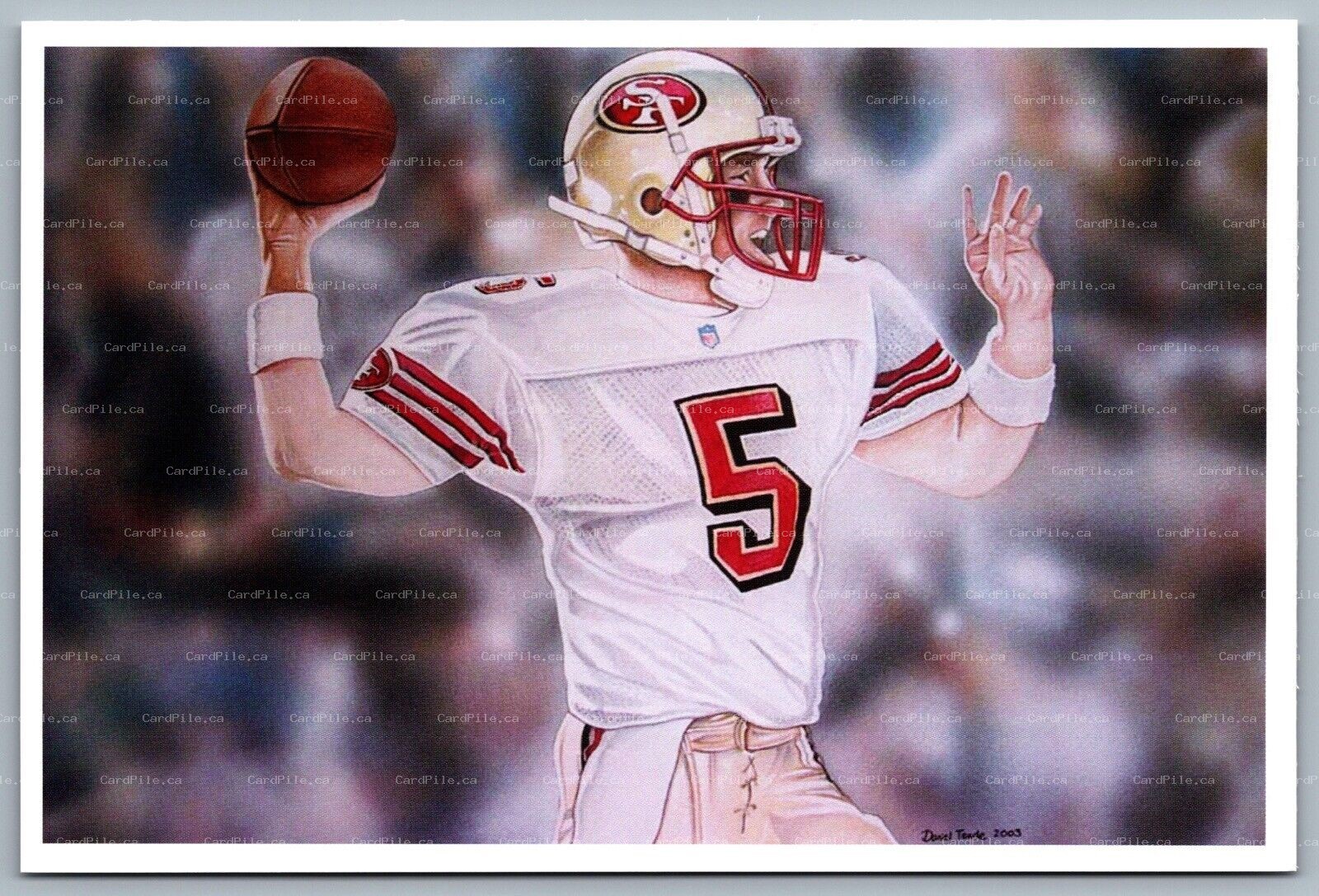 Postcard Jeff Garcia by Daniel Tearle Players Authentic Direct #719/20000 NFL