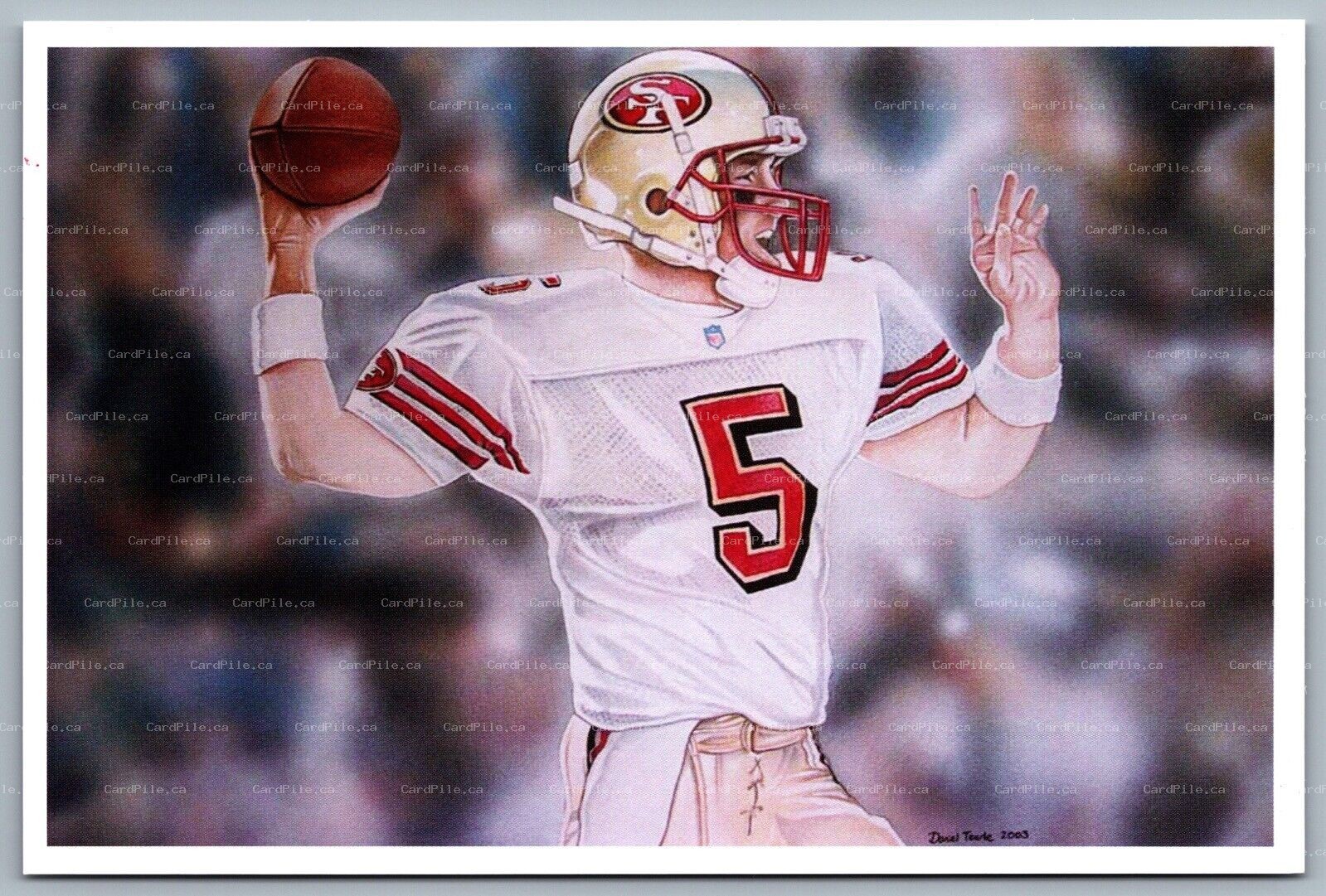 Postcard Jeff Garcia by Daniel Tearle Players Authentic Direct #810/20000 NFL