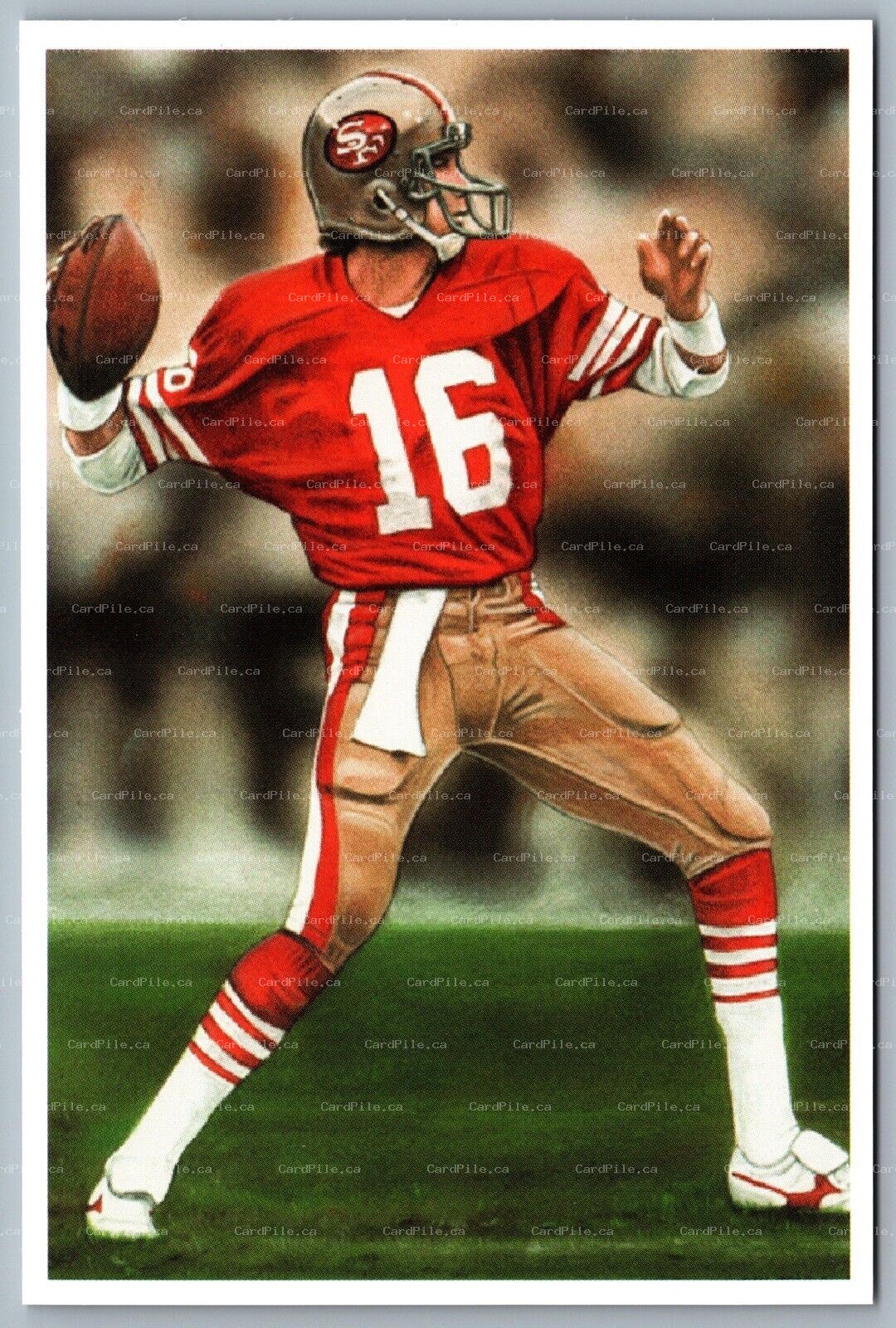 Postcard Joe Montana by Daniel Tearle Players Authentic Direct #2356/20000 NFL