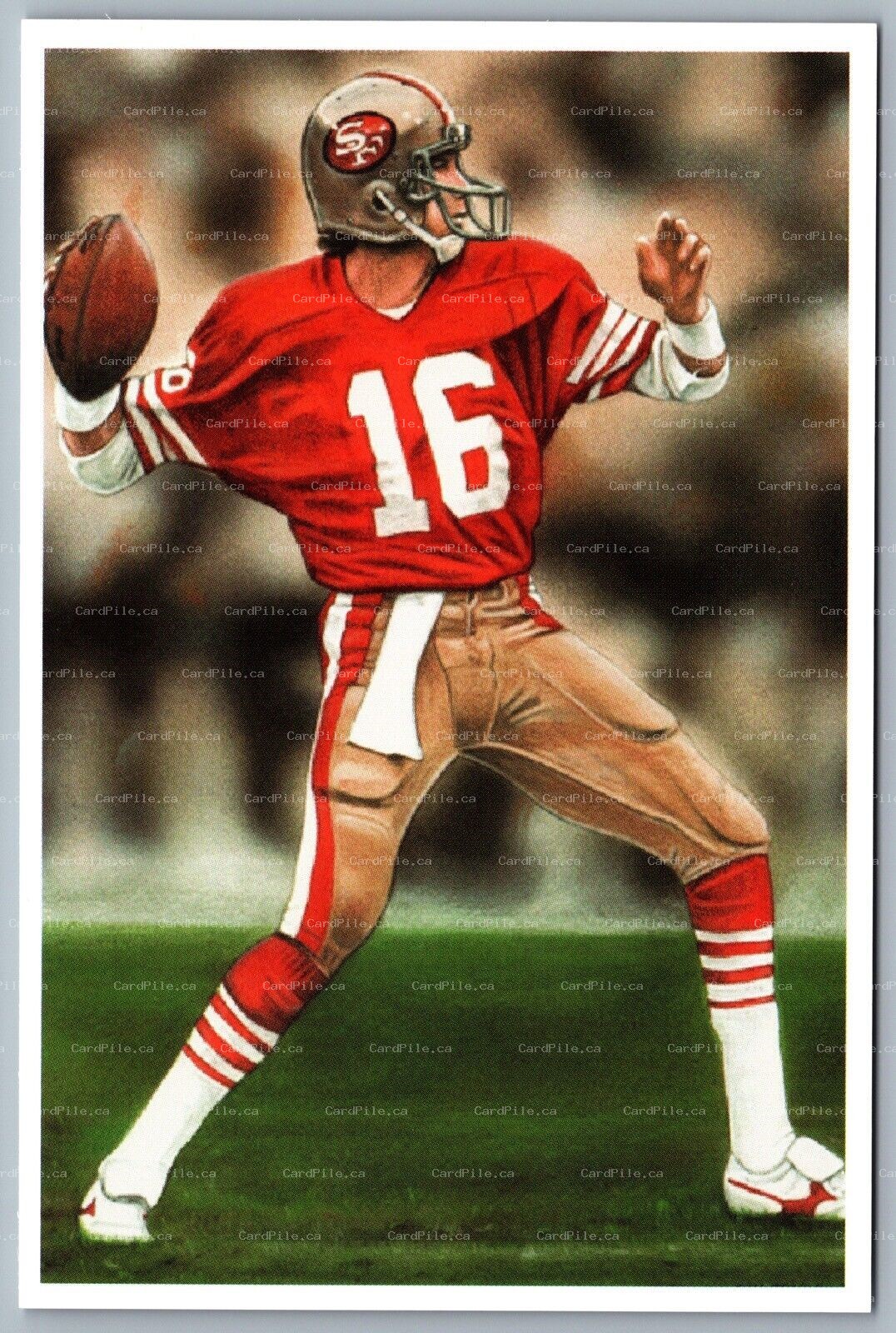 Postcard Joe Montana by Daniel Tearle Players Authentic Direct #422/20000 NFL
