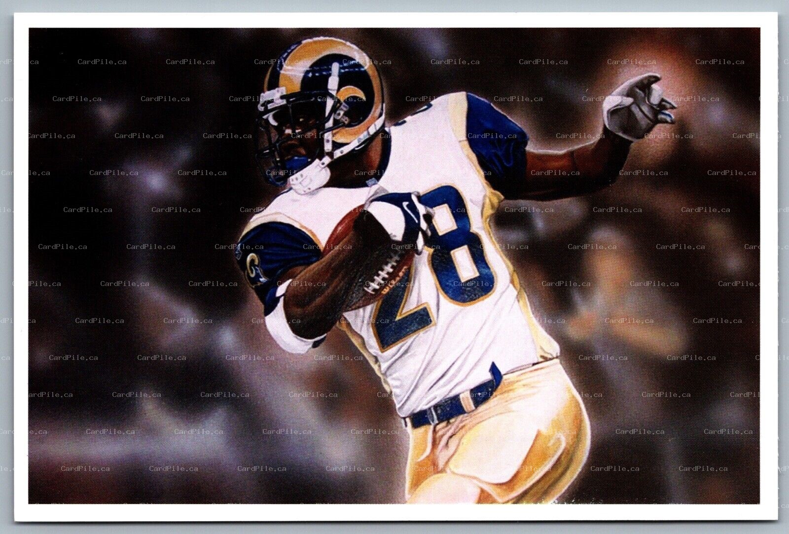 Postcard Marshal Faulk by Daniel Tearle Players Authentic Direct #188/20000 NFL