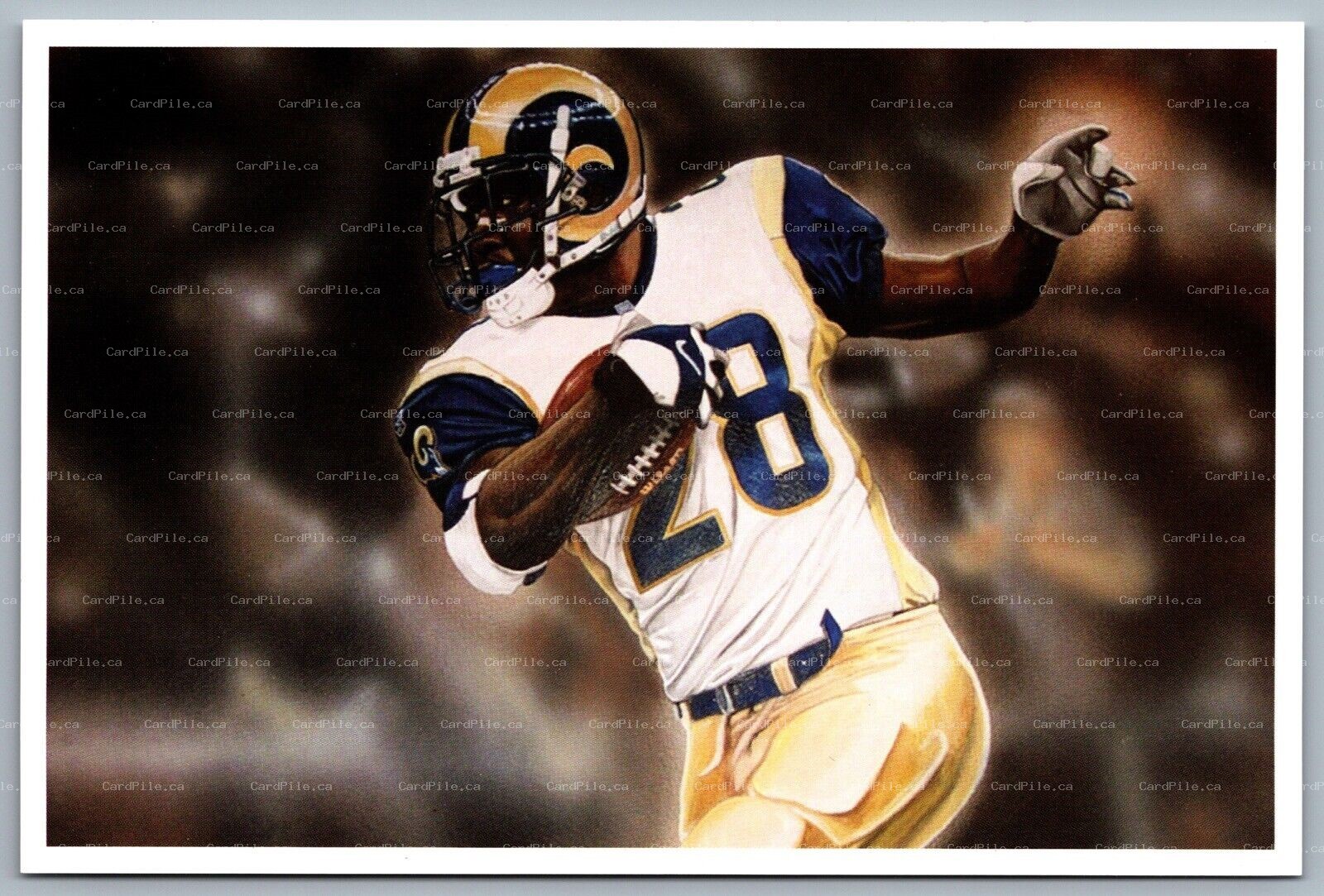 Postcard Marshal Faulk by Daniel Tearle Players Authentic Direct #713/20000 NFL