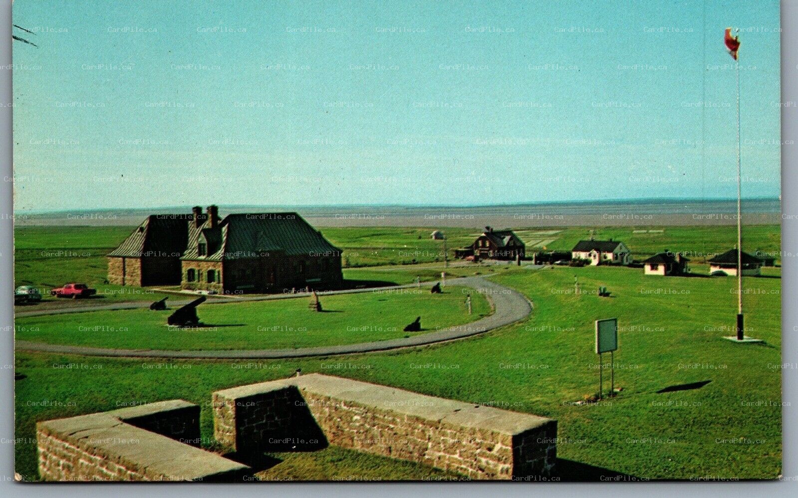 Postcard Aulac New Brunswick c1950s Fort Beausejour Museum Historic Site