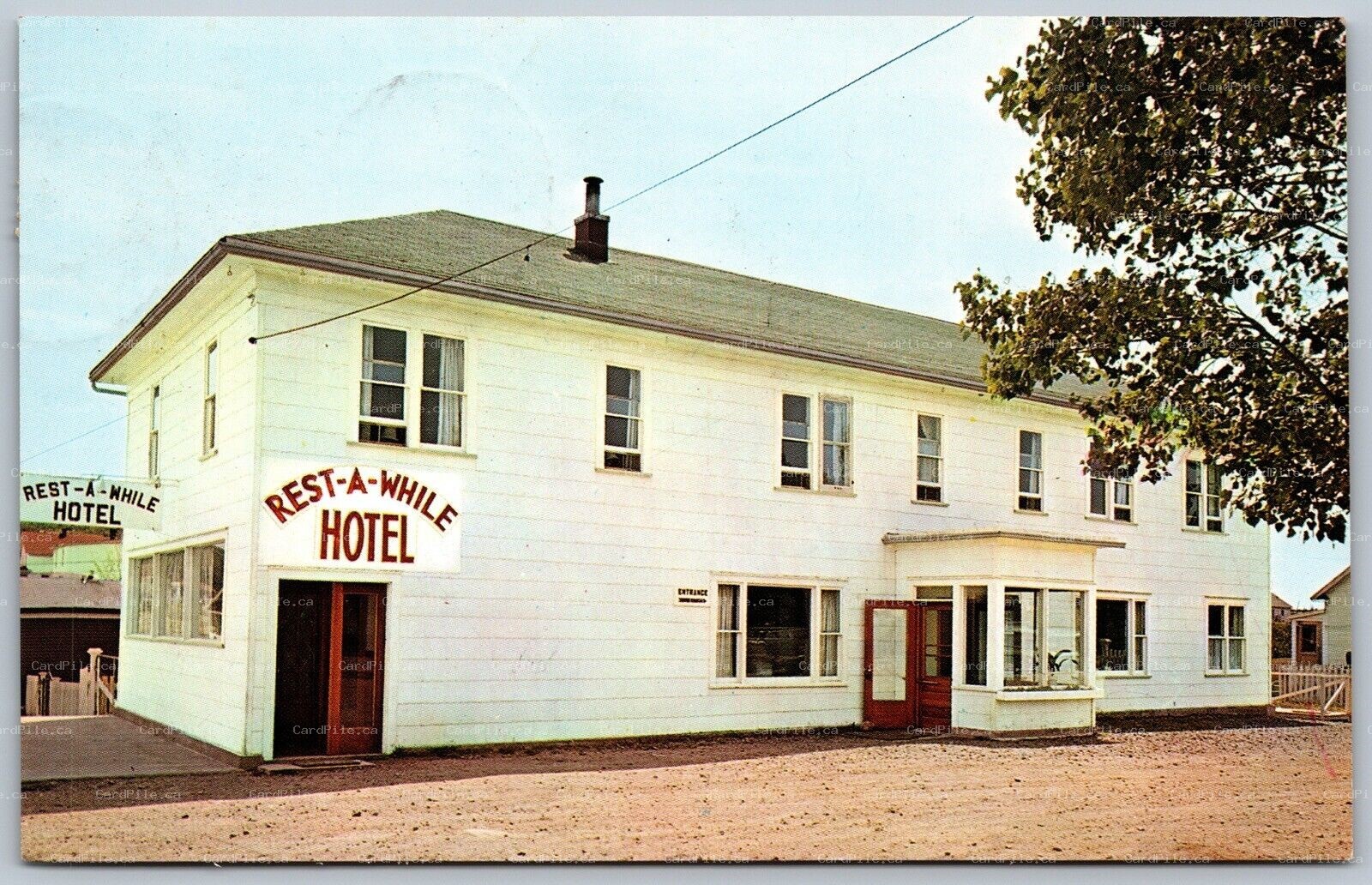 Postcard Glovertown Newfoundland c1965 Rest a While Hotel Motel Bonavista Bay