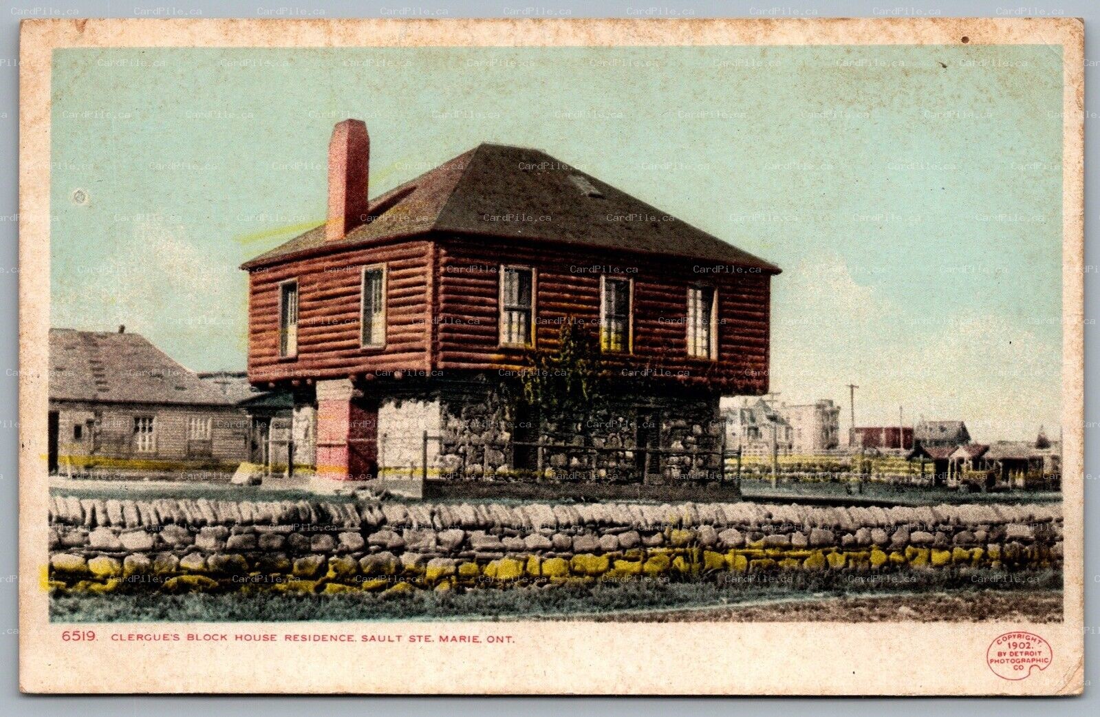 Postcard Sault Ste. Marie Ontario c1902 Clergue Block House Residence UDB Unused