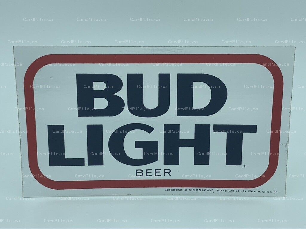 1990s Bud Light Beer Silver Sticker Anheuser Busch Inc. 9.25" x 5.50"