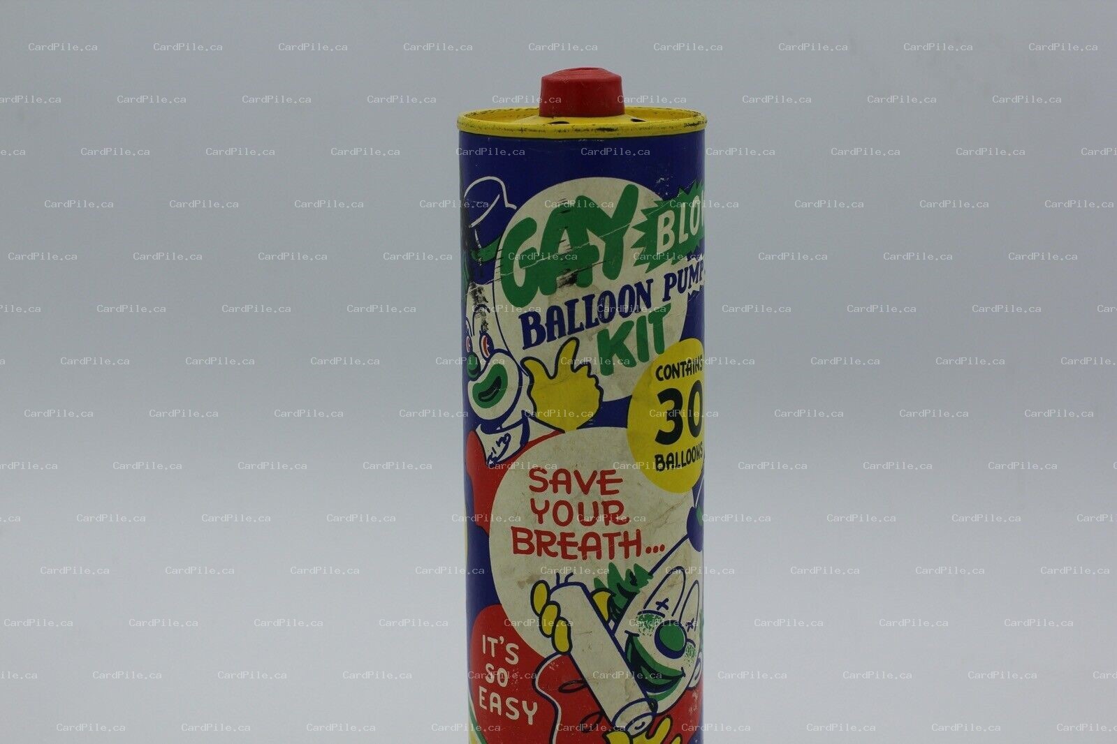 VINTAGE Canadian Clown Themed Gay Blow Balloon Pump Kit Sherbrooke Quebec 