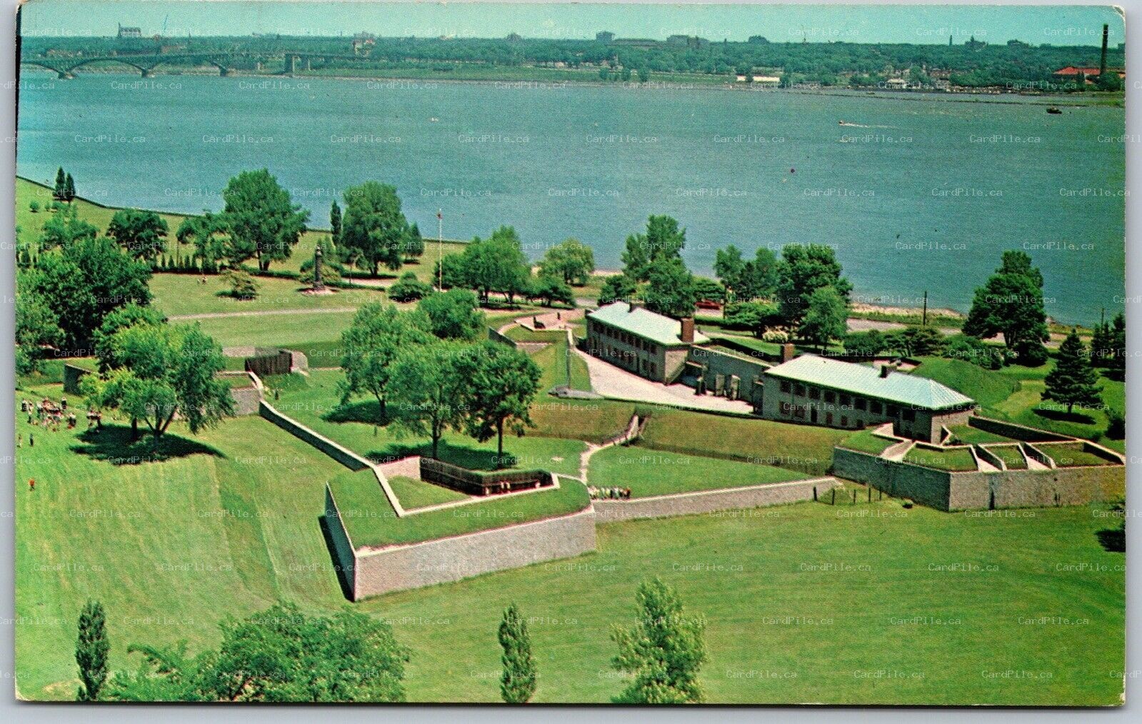 Postcard Fort Erie Ontario c1960s Aerial View of Old Fort Niagara Region