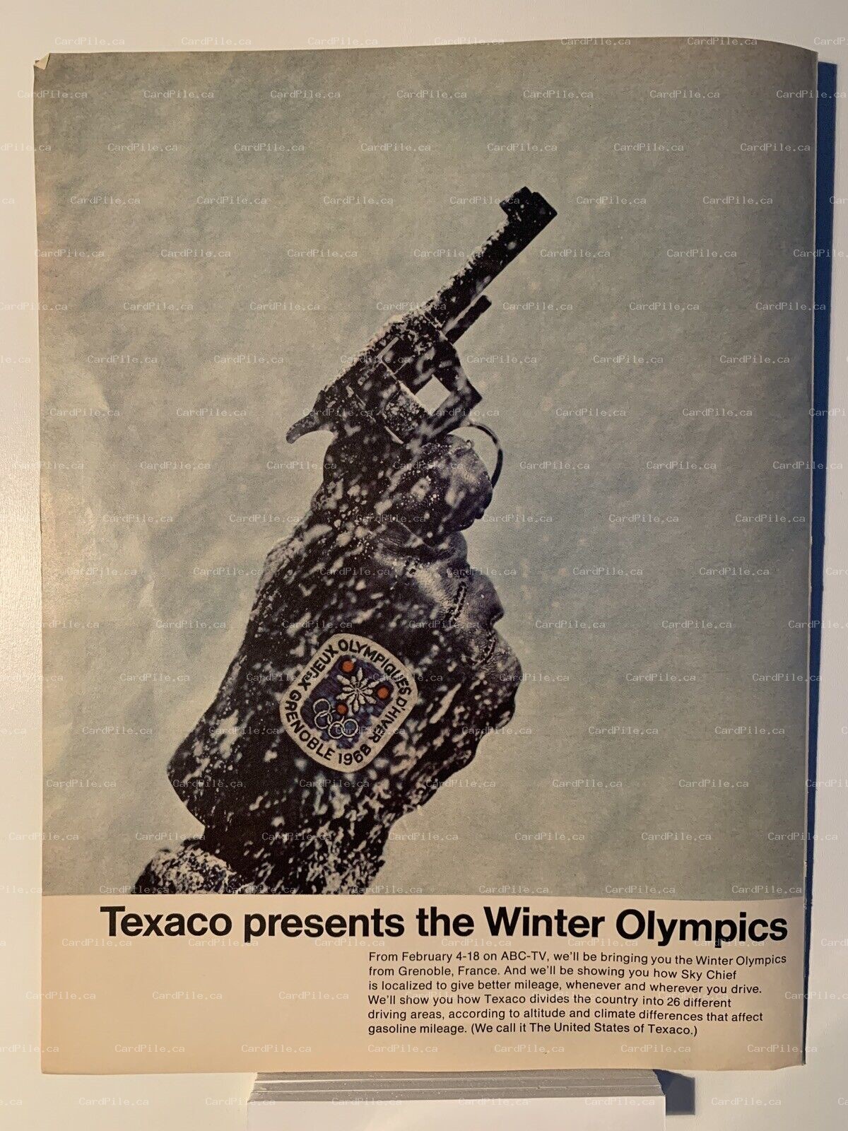 1968 Texaco Winter Olympics - Campbells Soups - Magazine Ad