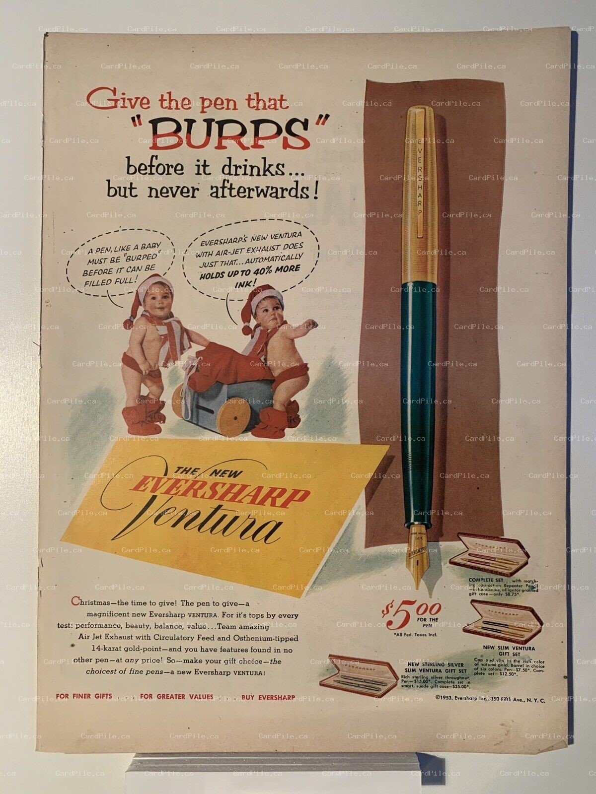 1953 Eversharp Ventura - Imperial by Hiram Walker Blended Whiskey - Magazine Ad