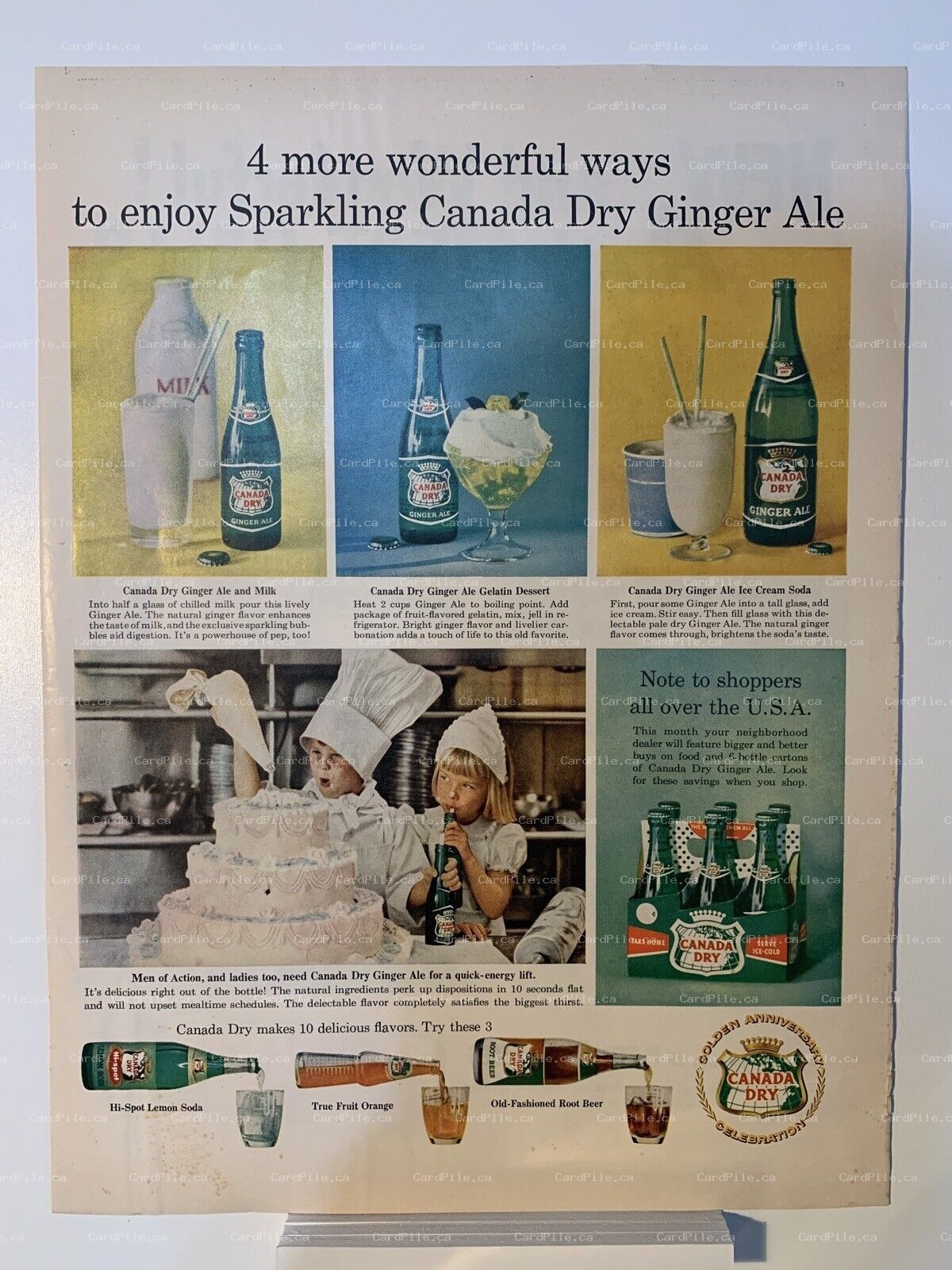 1954 Canada Dry Ginger Ale - Rath Meatballs - Magazine Ad