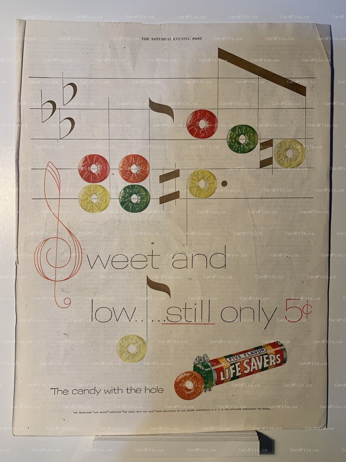 1955 Lifesavers - The Saturday Evening Post - Magazine Ad