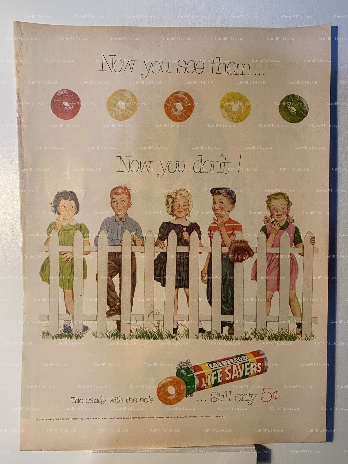 1954 Lifesavers - General Electric Television - Magazine Ad