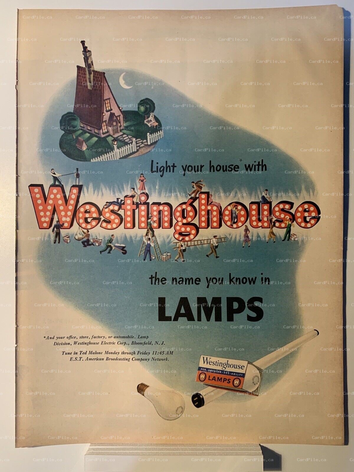 1947 Westinghouse Lamps - Maxwell Coffee House - Magazine Ad