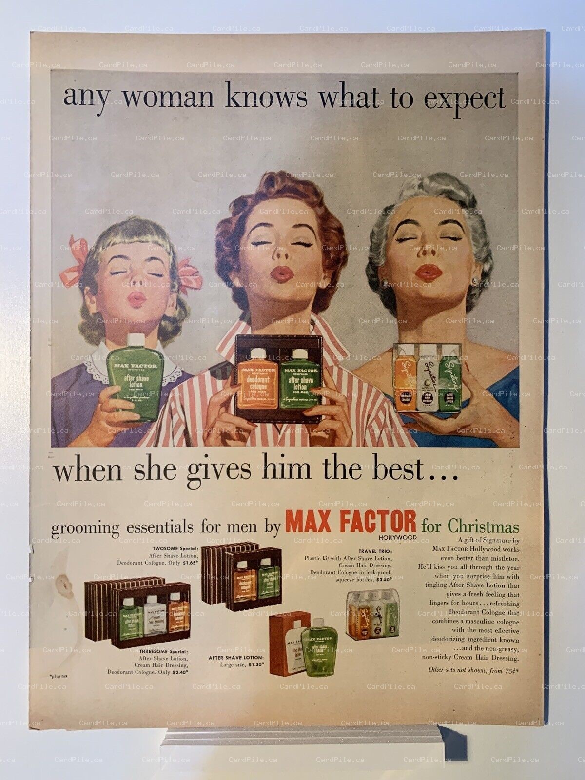 1953 Max Factor Grooming essentials for men by MAX FACTOR for Christmas Magazine