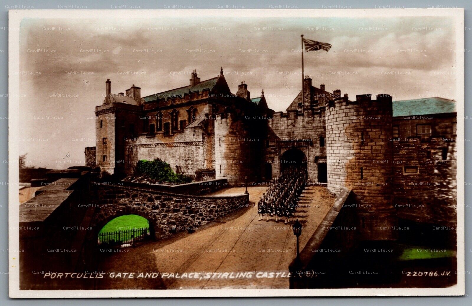 Postcard RPPC c1940s Stirling UK Stirling Castle Portcullis Gate And Palace