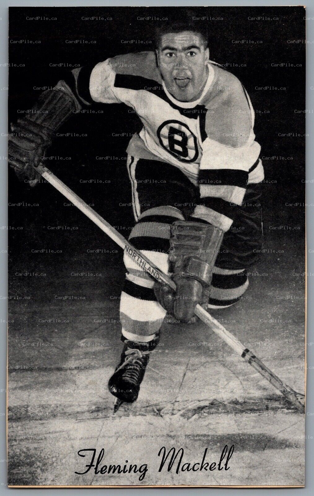 1944-1964 Bee Hive Boston Bruins Fleming Mackell NHL Hockey