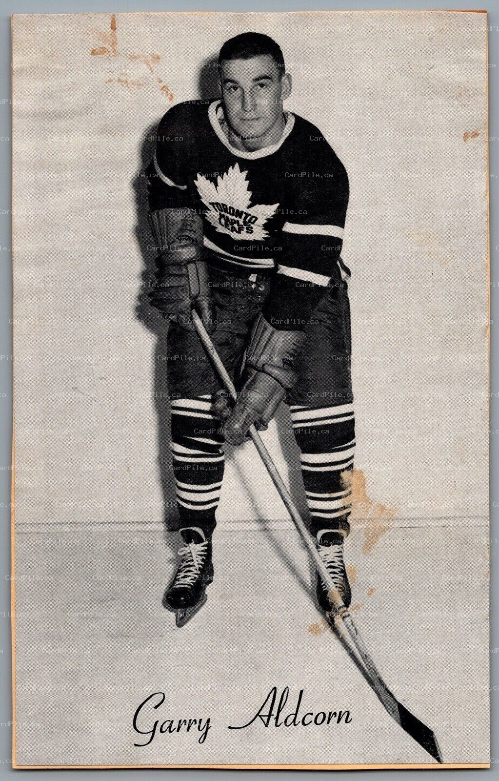 1944-1964 Bee Hive Toronto Maple Leafs Garry Aldcorn NHL Hockey
