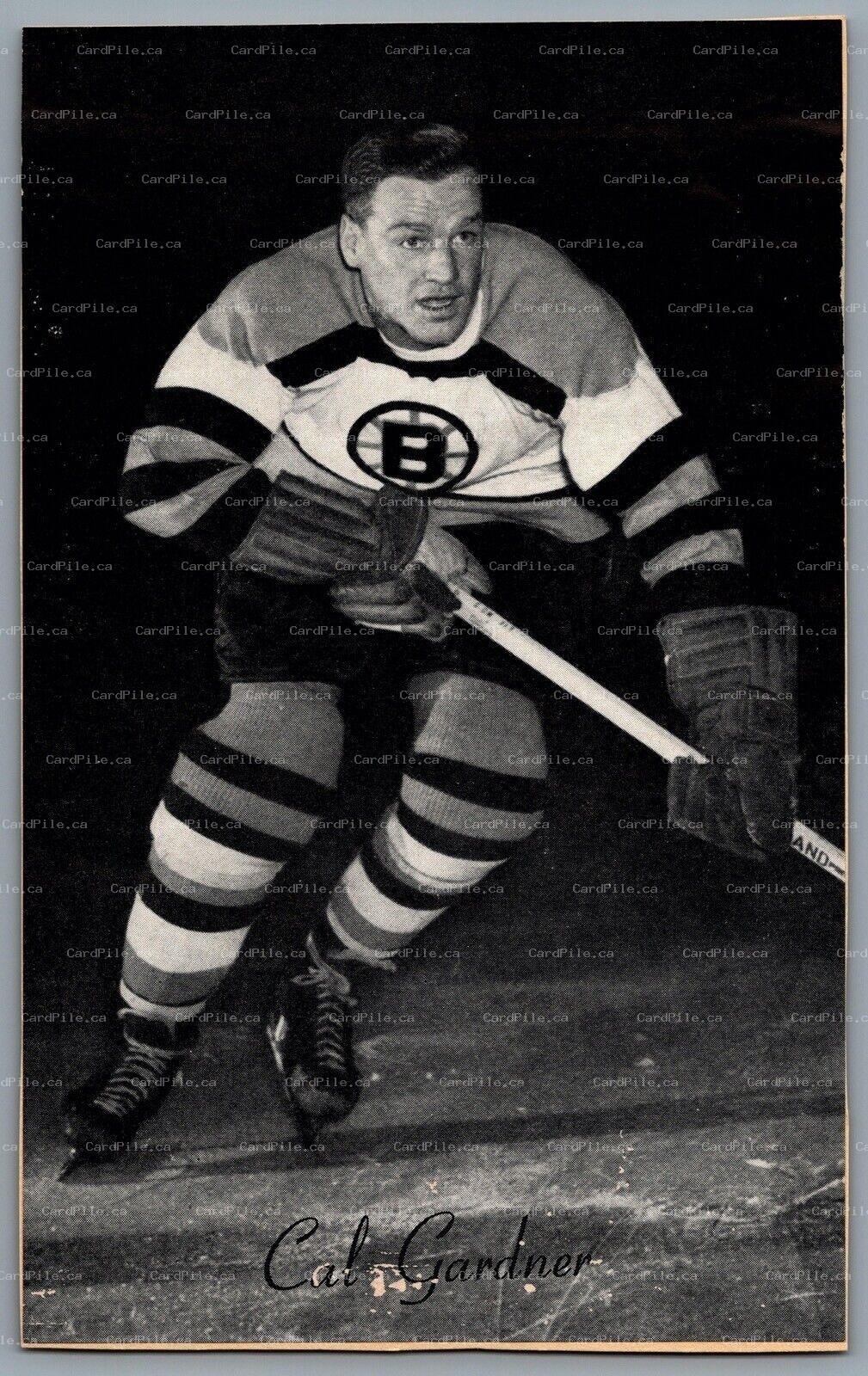 1944-1964 Bee Hive Boston Bruins Cal Gardner NHL Hockey A