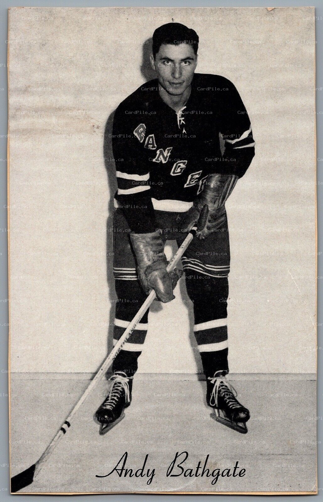 1944-1964 Bee Hive New York Rangers Andy Bathgate NHL Hockey