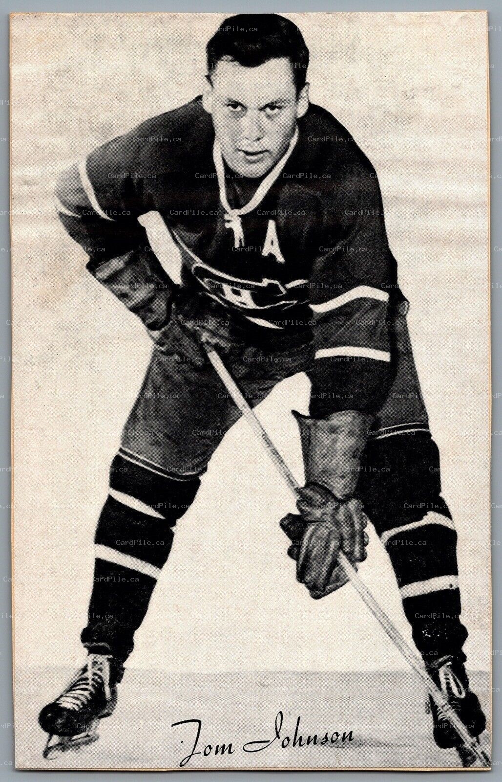 1944-1964 Bee Hive Montreal Candiens Tom Johnson NHL Hockey