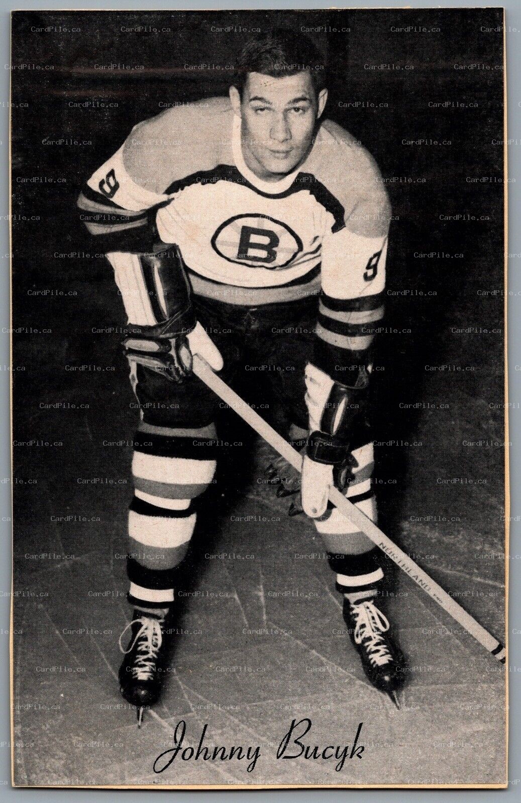 1944-1964 Bee Hive Boston Bruins Johnny Bucyk NHL Hockey